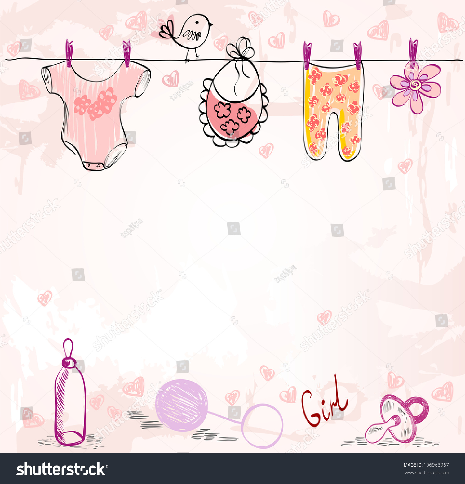 Новорожденный девочка баннер