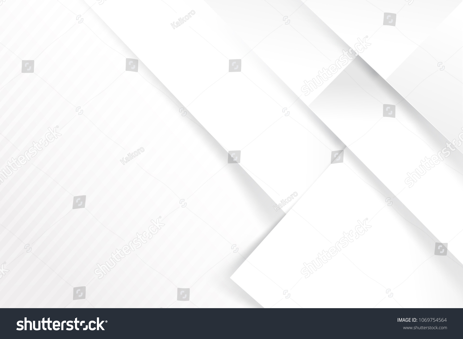 Abstract White Grey Background Basic Geometry Stock Vector (Royalty ...