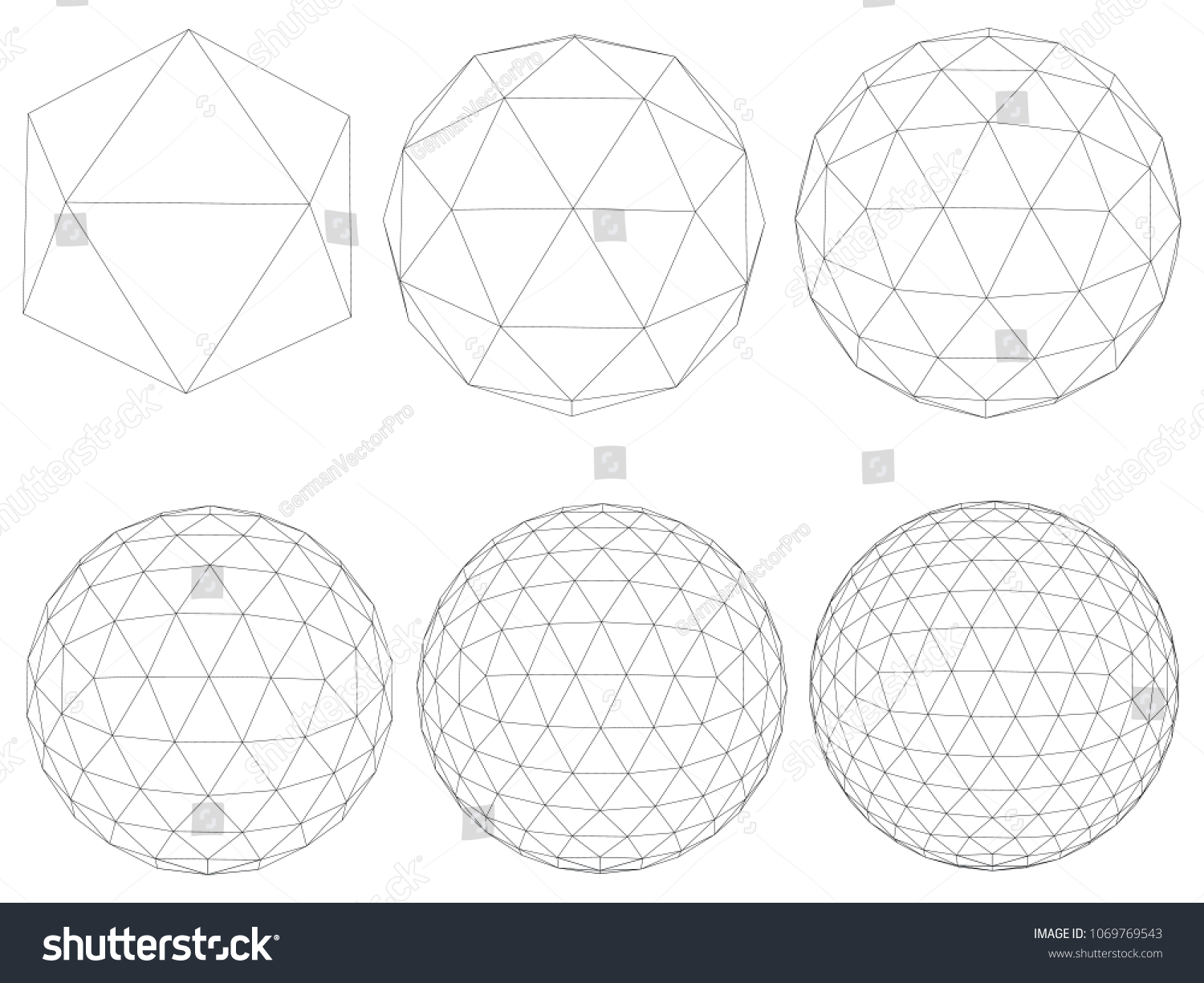 Set Spheres Transforming Simple Form Complex Stock Vector (Royalty Free ...