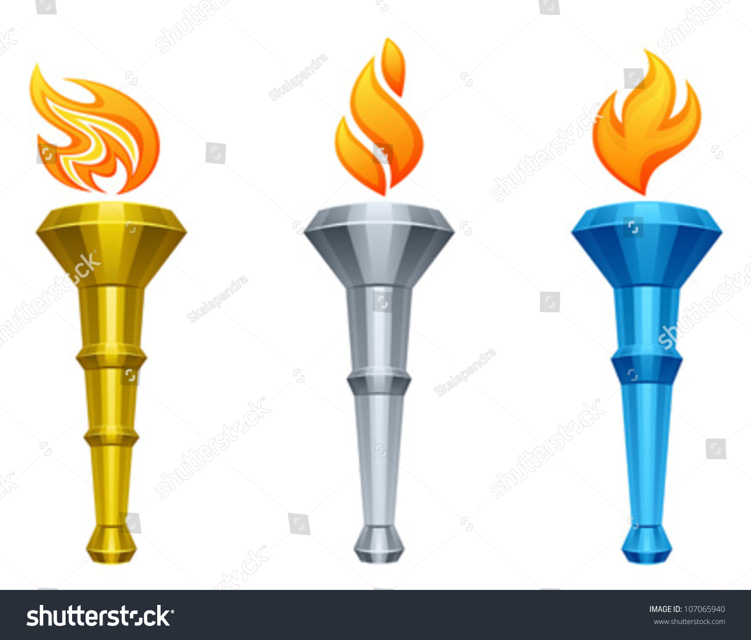 Факел Олимпийских игр вектор