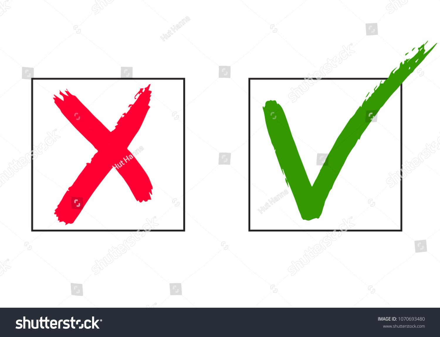 Hand Draw Check Mark Vector Illustration Stock Vector (Royalty Free