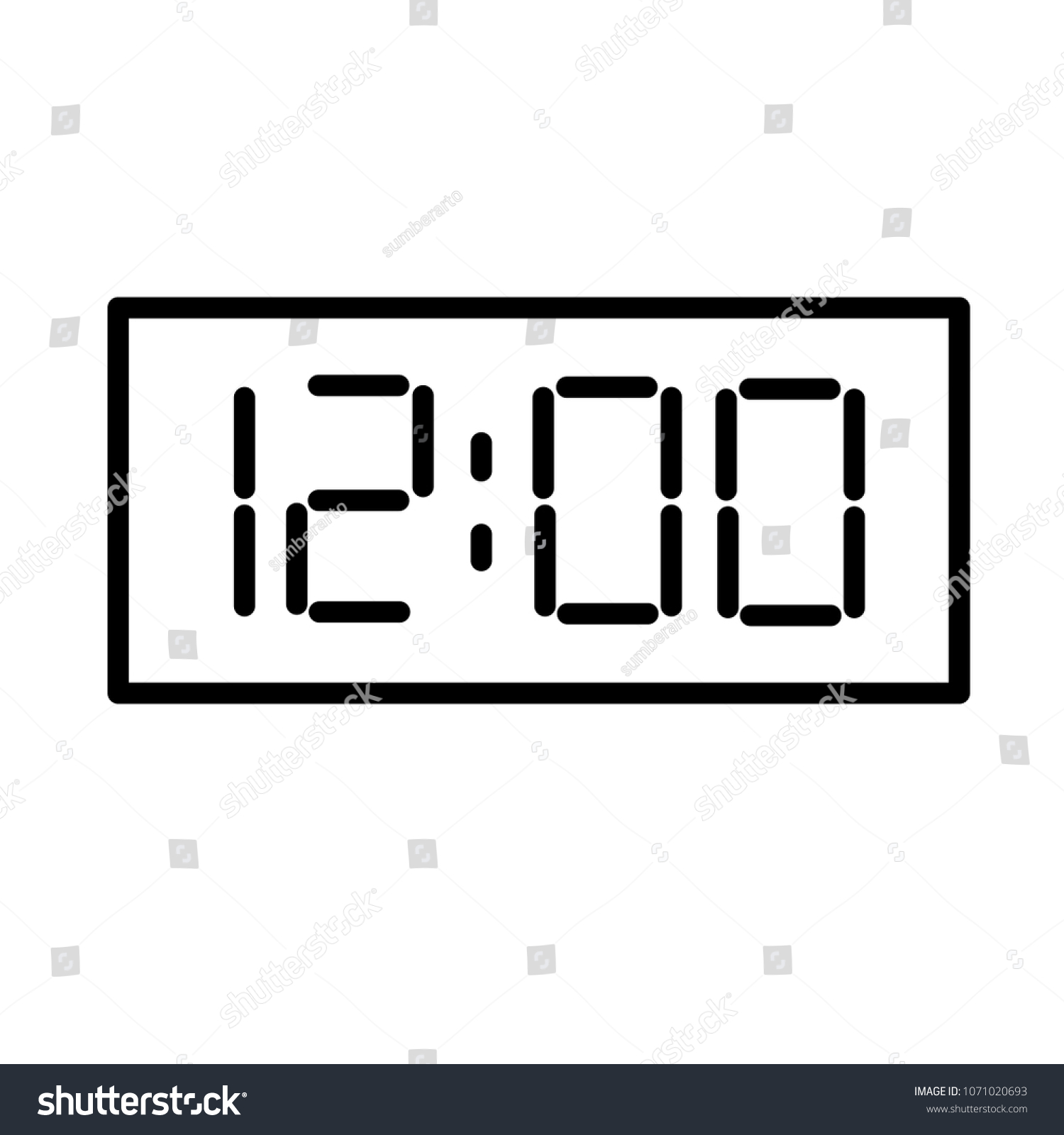 Digital Clock Timer Watch Vector Template Stock Vector (Royalty Free ...