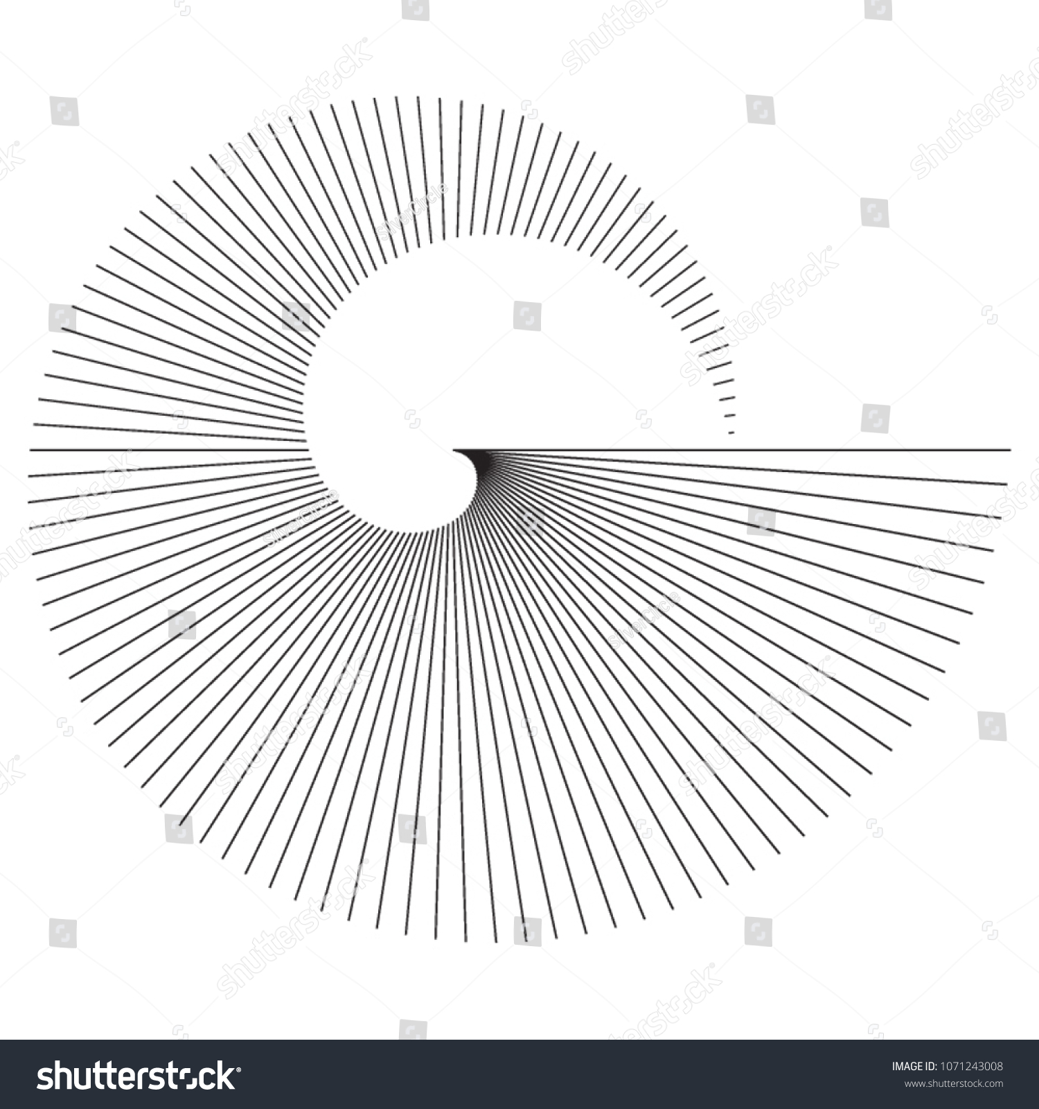 Abstract Spiral Black White Design Element Stock Vector (Royalty Free ...