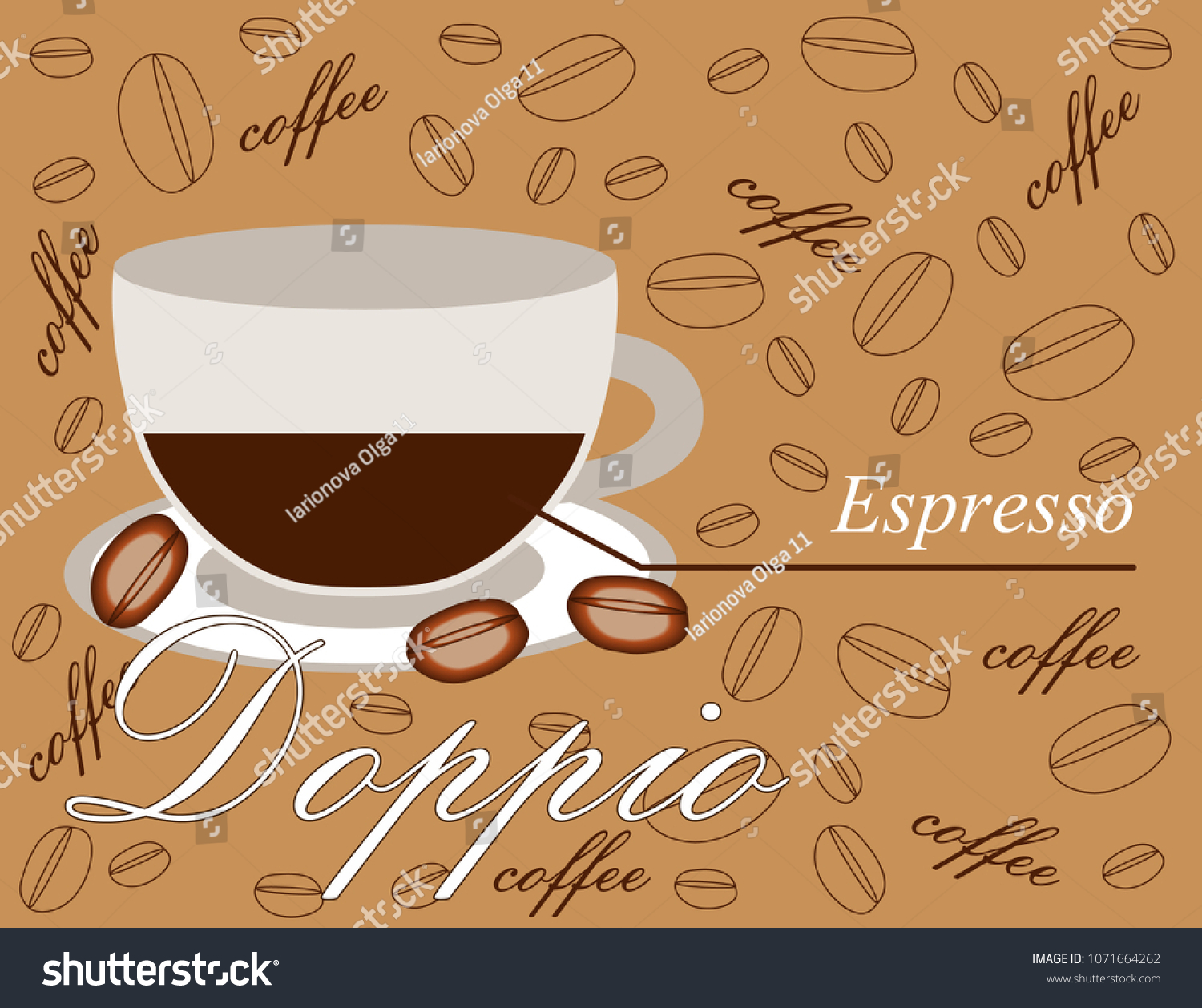 Doppio Coffee Banner Stock Vector (Royalty Free) 1071664262 | Shutterstock