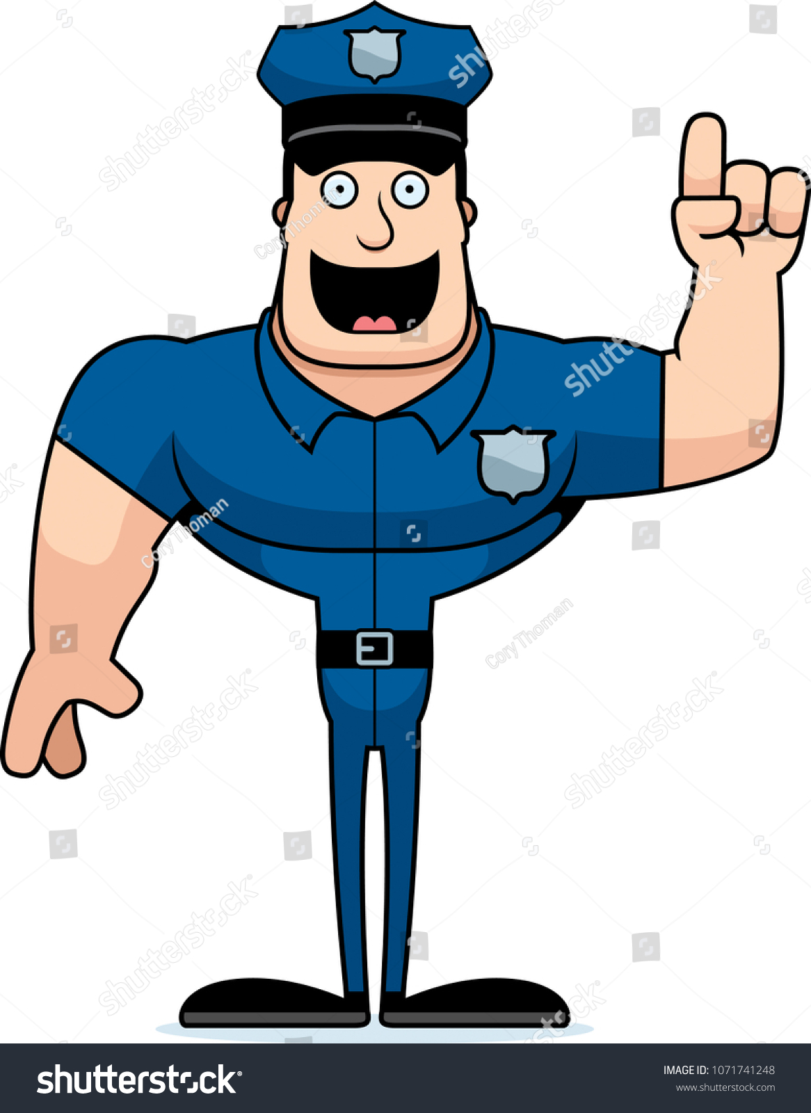 Cartoon Police Officer Idea Stock Vector (Royalty Free) 1071741248 ...