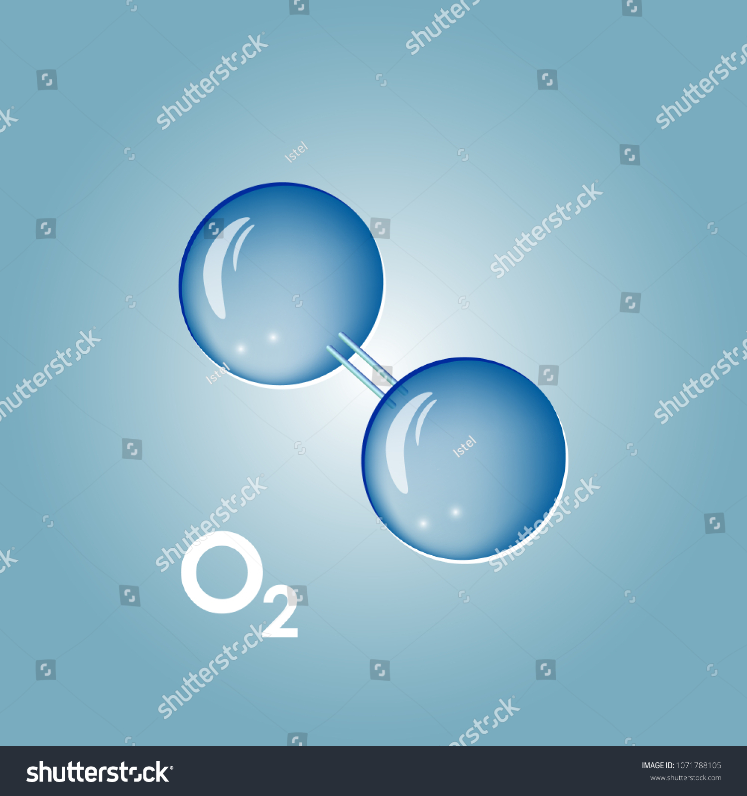 Oxygen Molecule Vector Illustration Stock Vector (Royalty Free ...