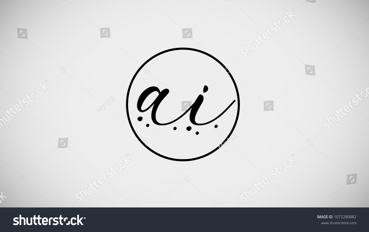 ai-curvy-letter-signature-handwritten-logo-stock-vector-royalty-free