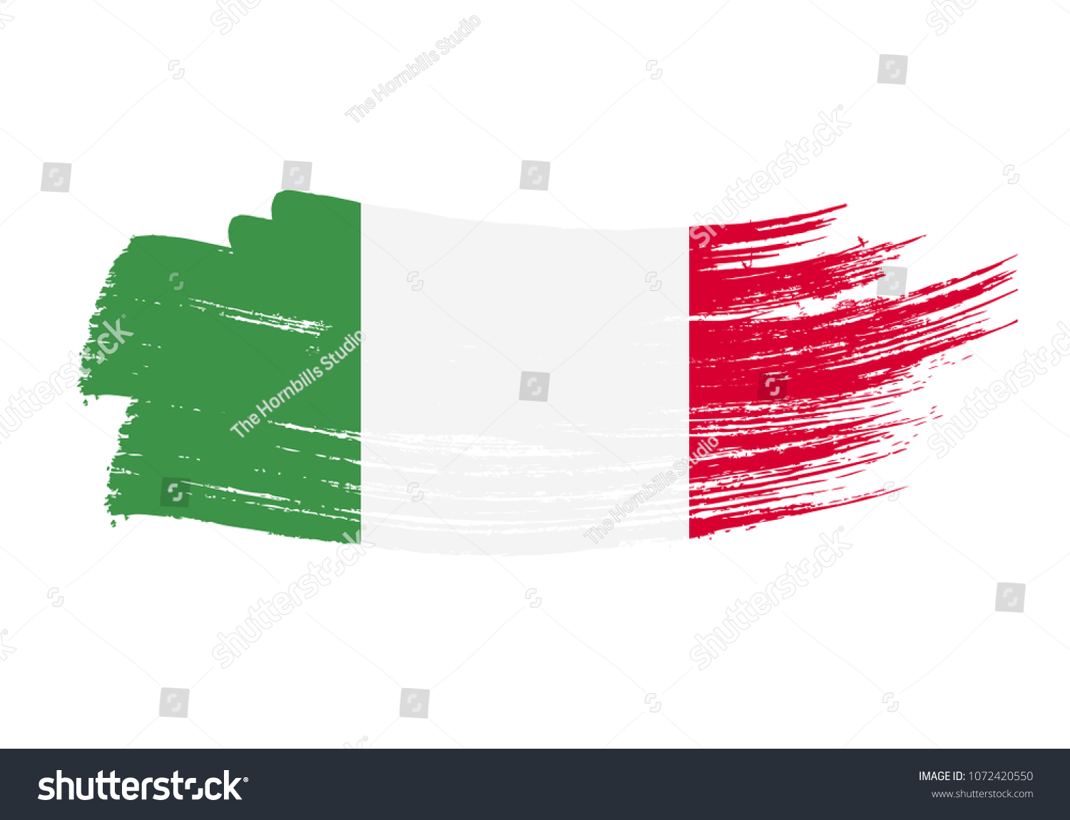 Grunge Brush Stroke Italy National Flag Stock Vector (Royalty Free ...