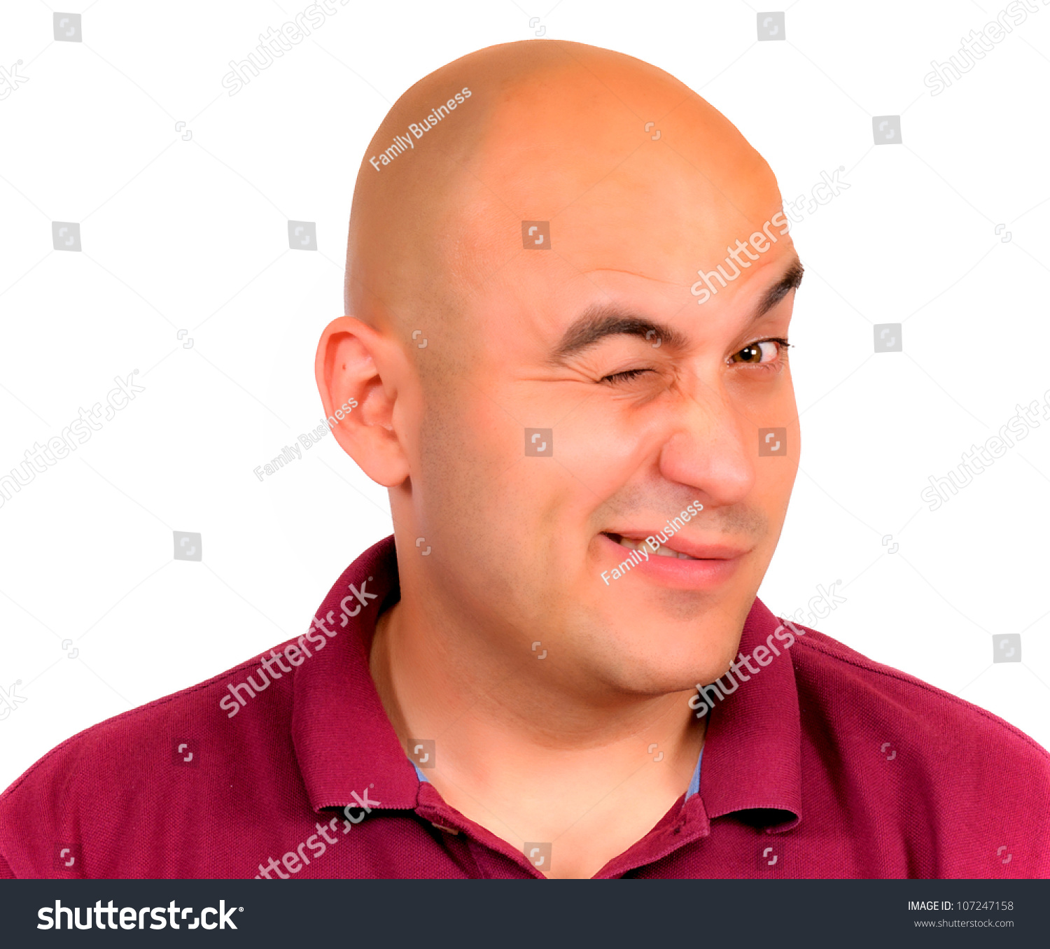 Bald Guy Blinking Stock Photo 107247158 | Shutterstock