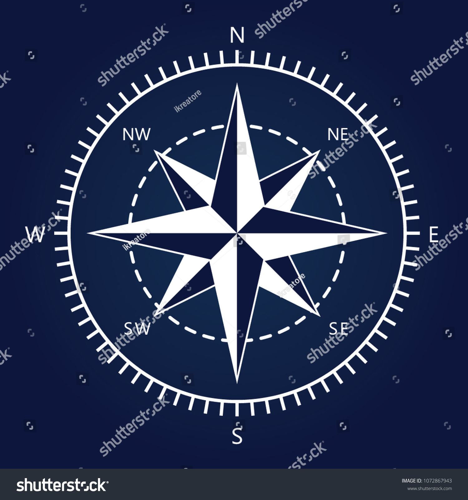 Nautical Starcompass Vector Based Illustration Elements Stock Vector Royalty Free 1072867943 