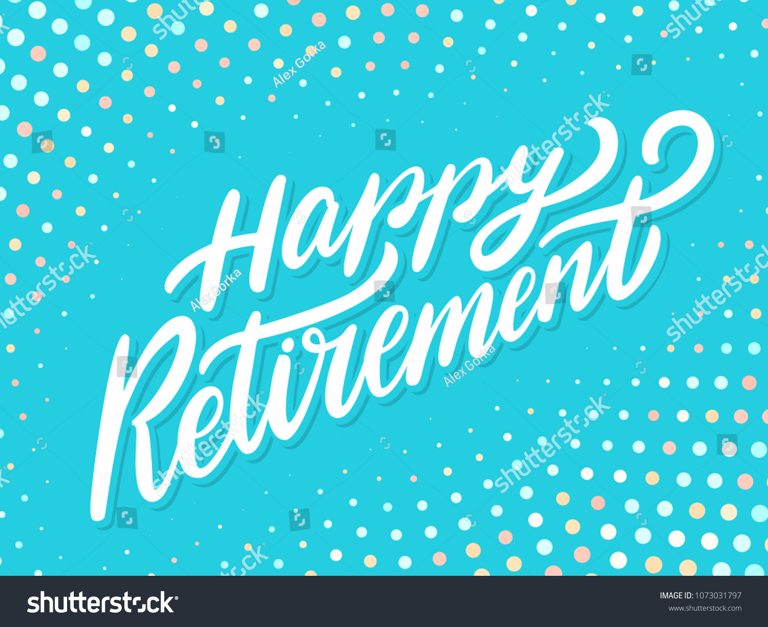 Happy Retirement Banner Vector Lettering Stock Vector (Royalty Free ...