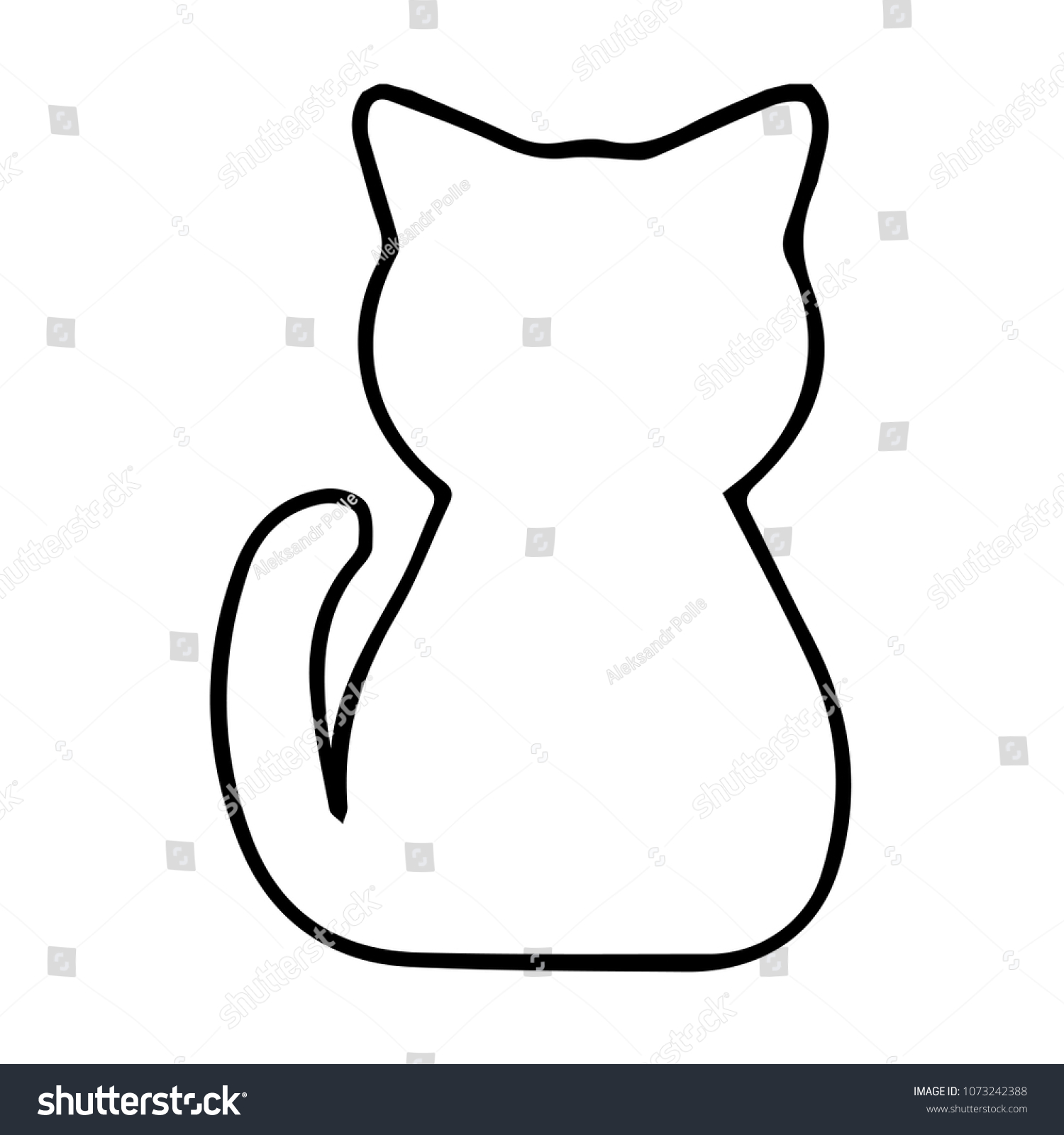 Кот со спины раскраска