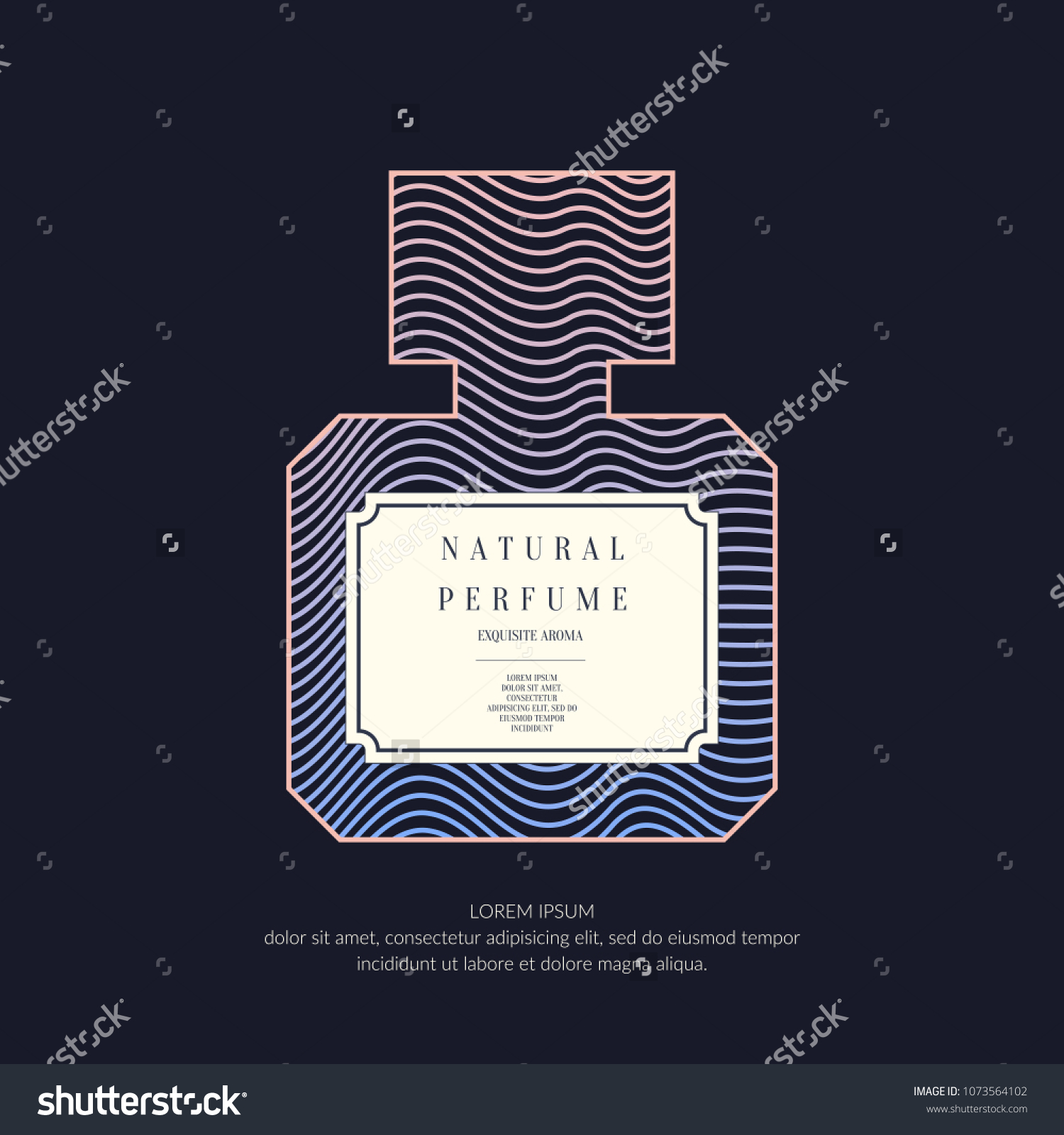 Perfume Bottle Dynamic Lines Waves Bright Stock Vector (Royalty Free ...