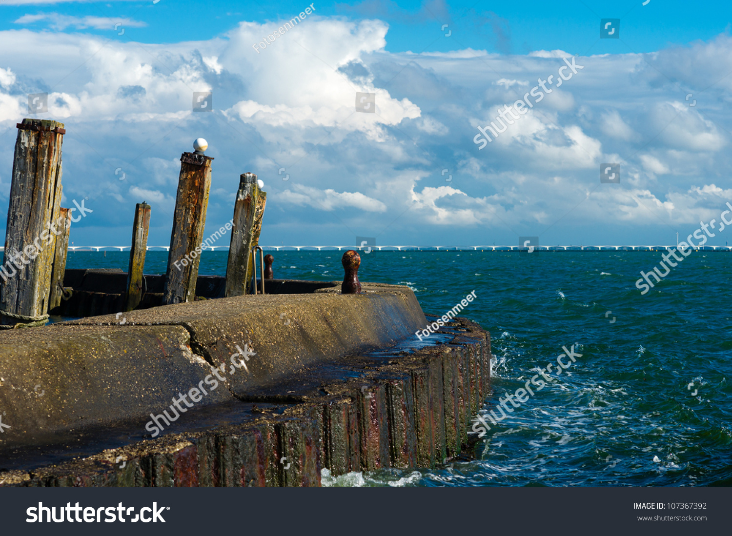 Bollards Moor Ships Old Harbor Stock Photo 107367392 | Shutterstock