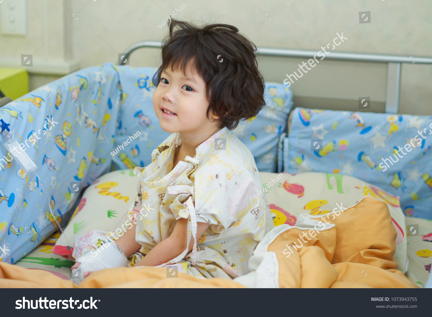 Hand Child Sodium Chloride Solution Intravenous Stock Photo 1073943755 ...