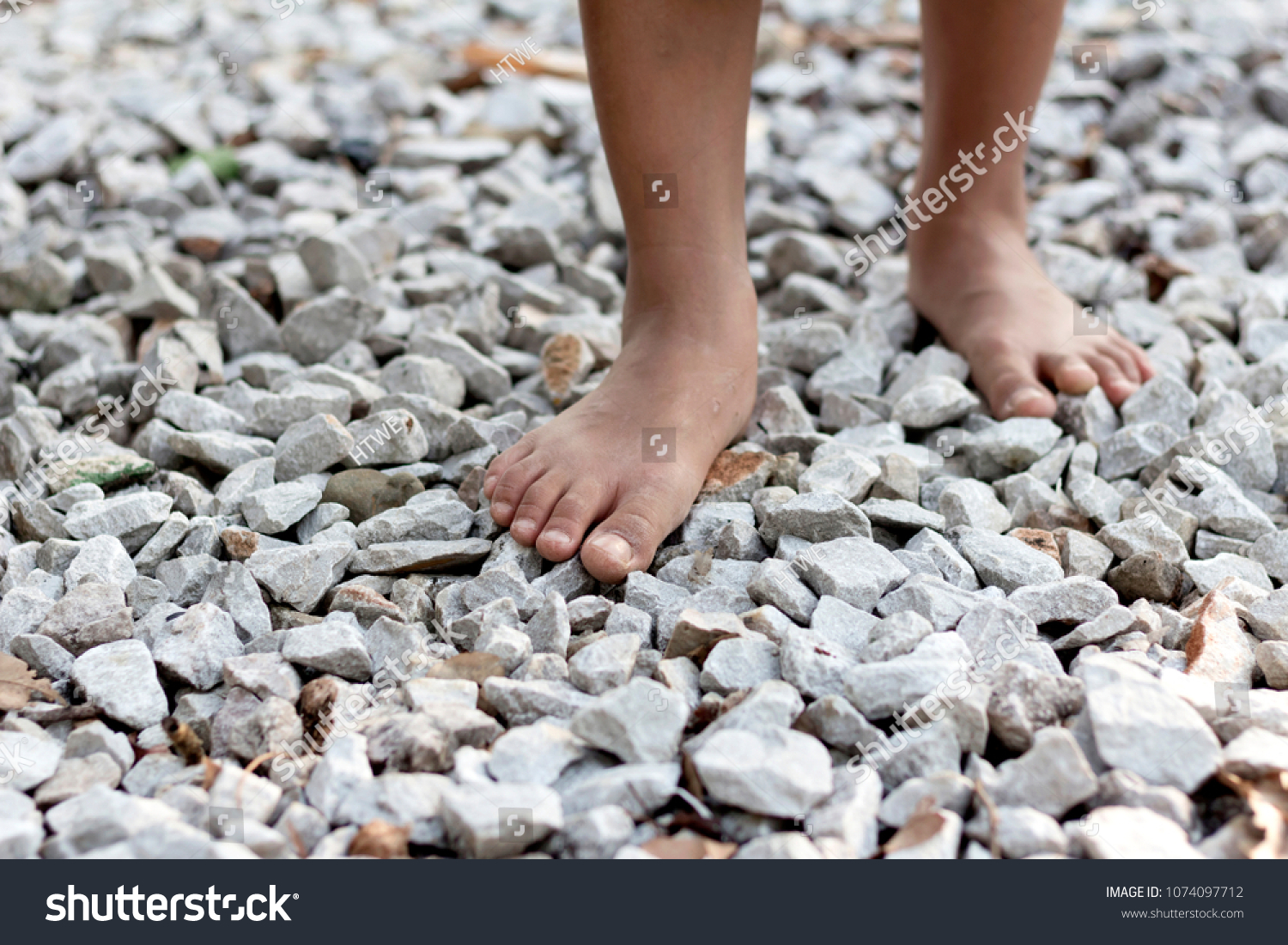 Closeup Girl Bare Feet Walking On Stock Photo 1074097712 | Shutterstock