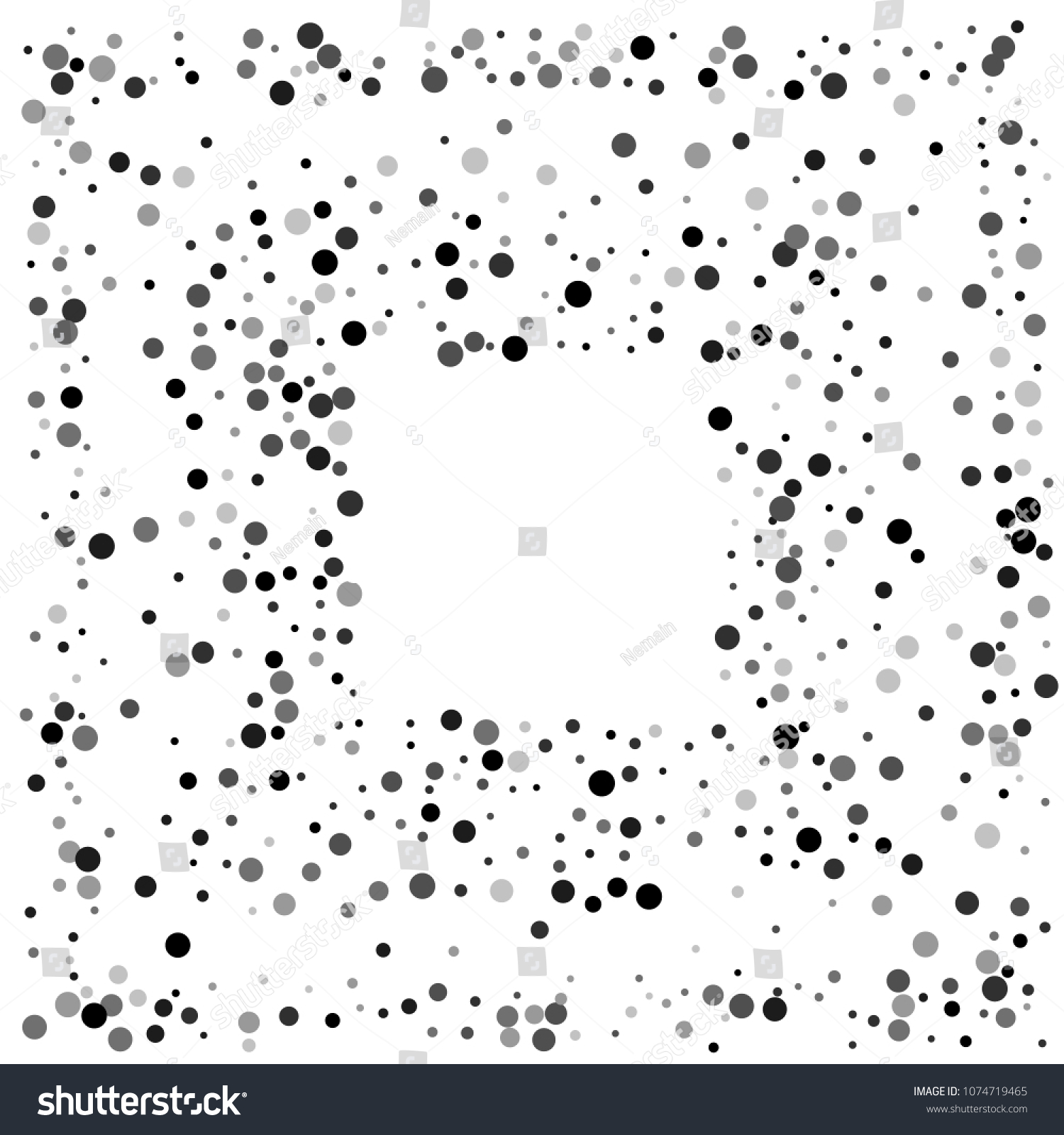 Vector Blackwhite Confetti On Transparent Background Stock Vector ...