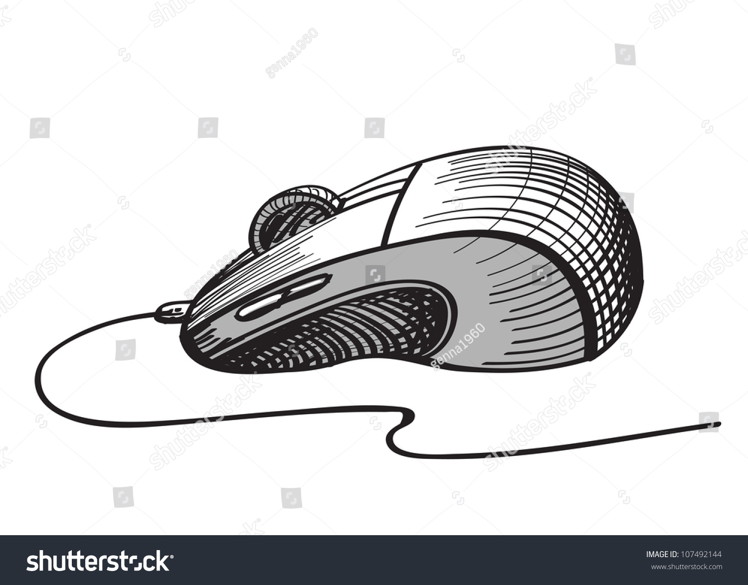 Эскиз компьютерной мышки