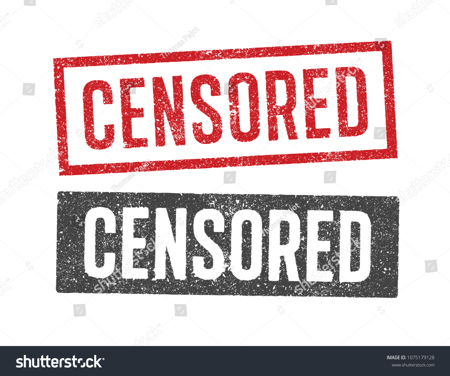 Vector Illustration Word Censored Red Black Stock Vector (Royalty Free ...