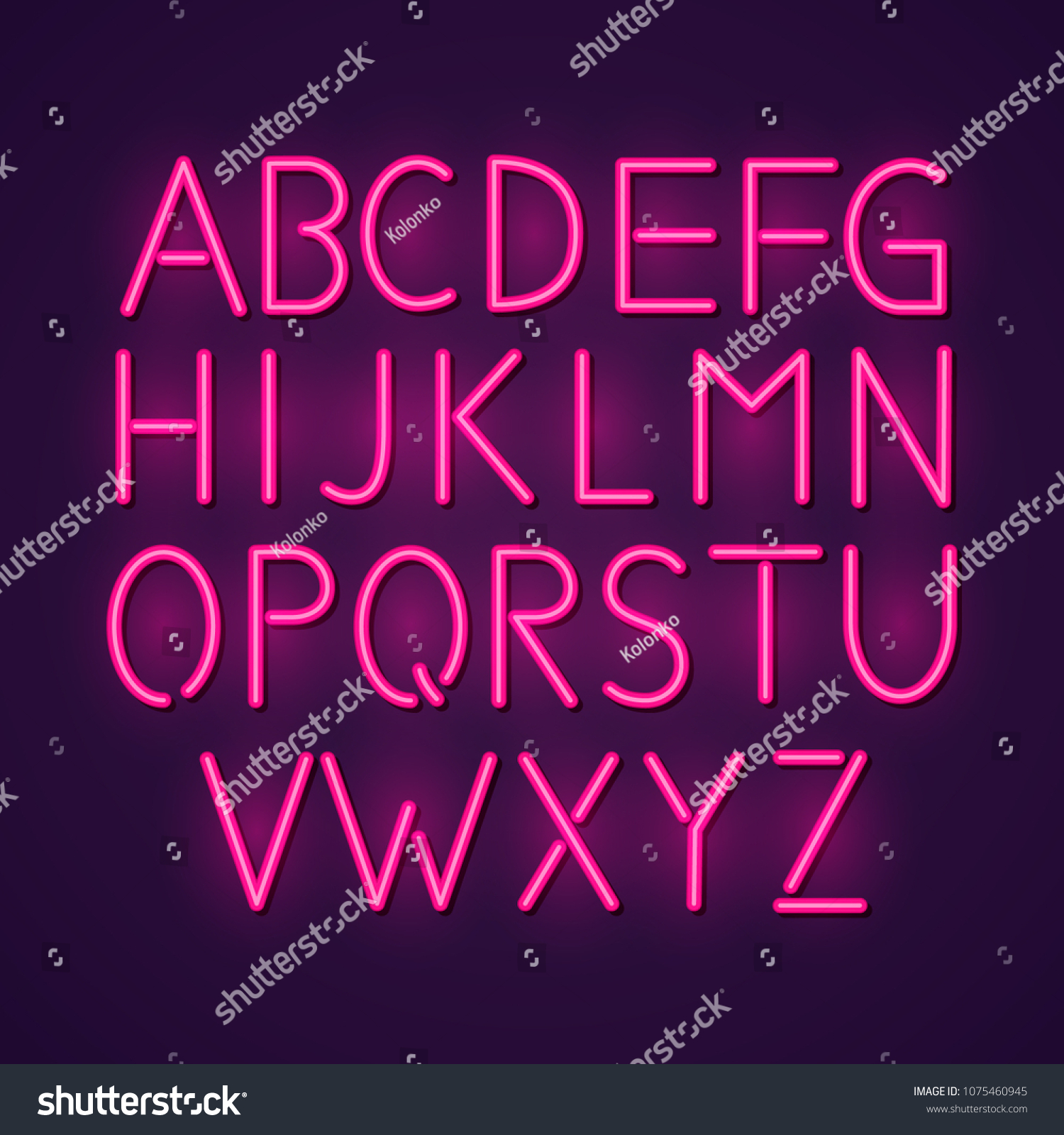 3 Neonalphabet Images, Stock Photos & Vectors | Shutterstock