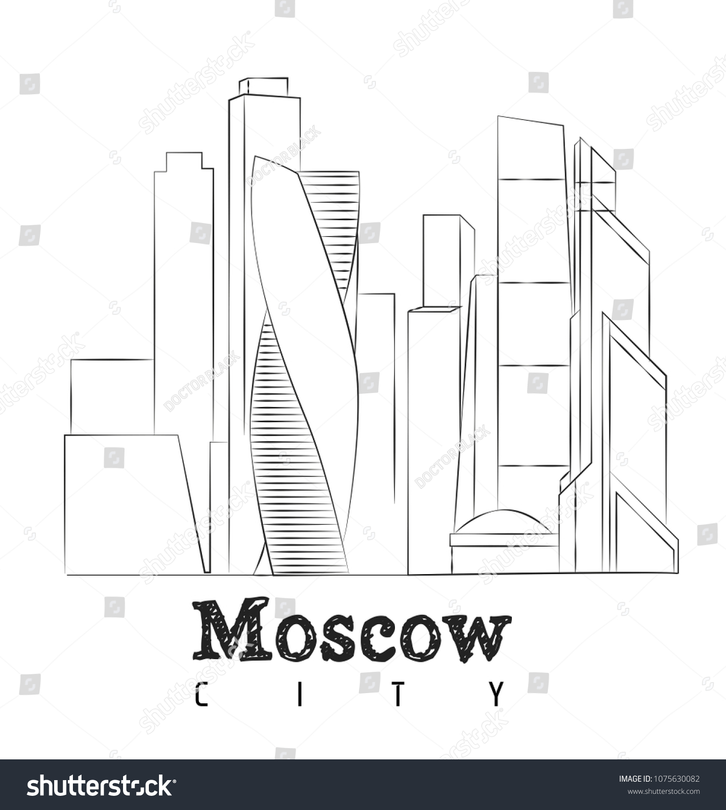 Москва Сити раскраска