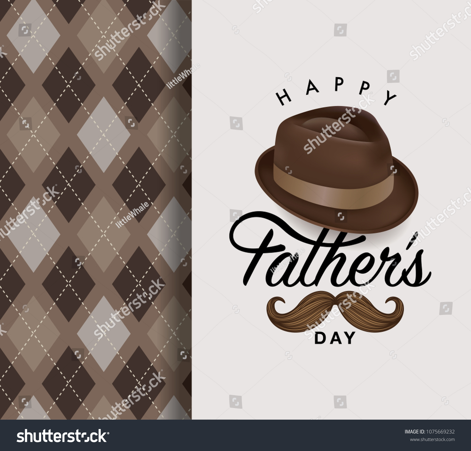 Happy Fathers Day Greeting Card Typography Stock Vector (Royalty Free ...