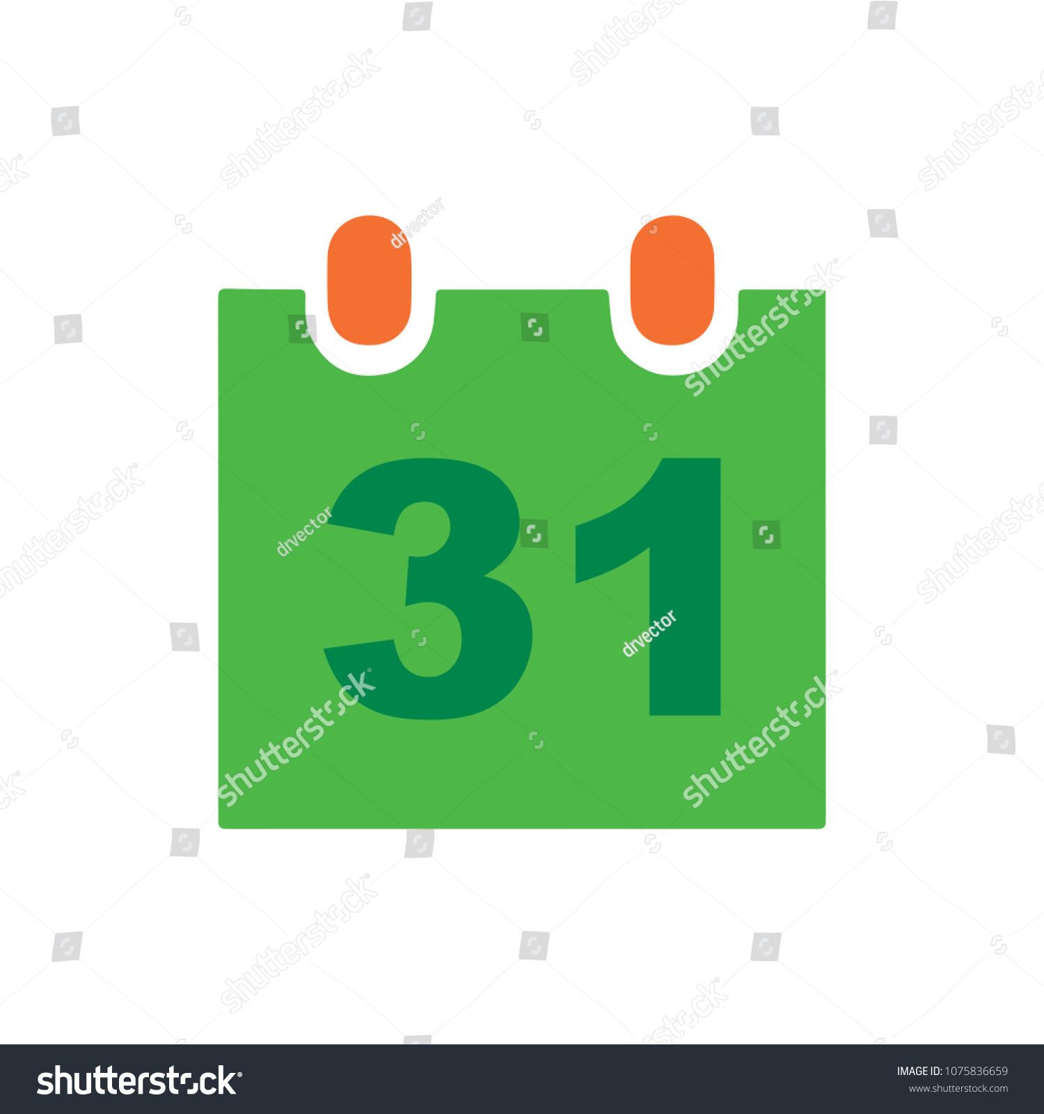 31 Day Calendar Icon Vector Month Stock Vector (Royalty Free ...