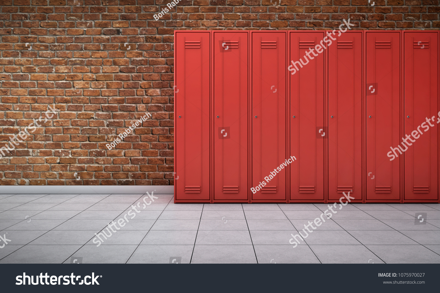 Empty Locker Room Interior 3d Rendering Stock Illustration 1075970027 Shutterstock 5636