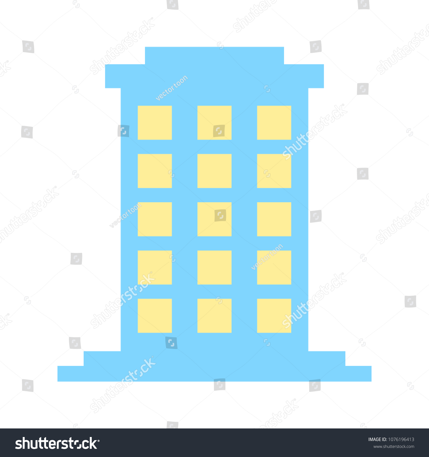 Vector Skyscraper Building Icon Office Apartment Stock Vector (royalty 