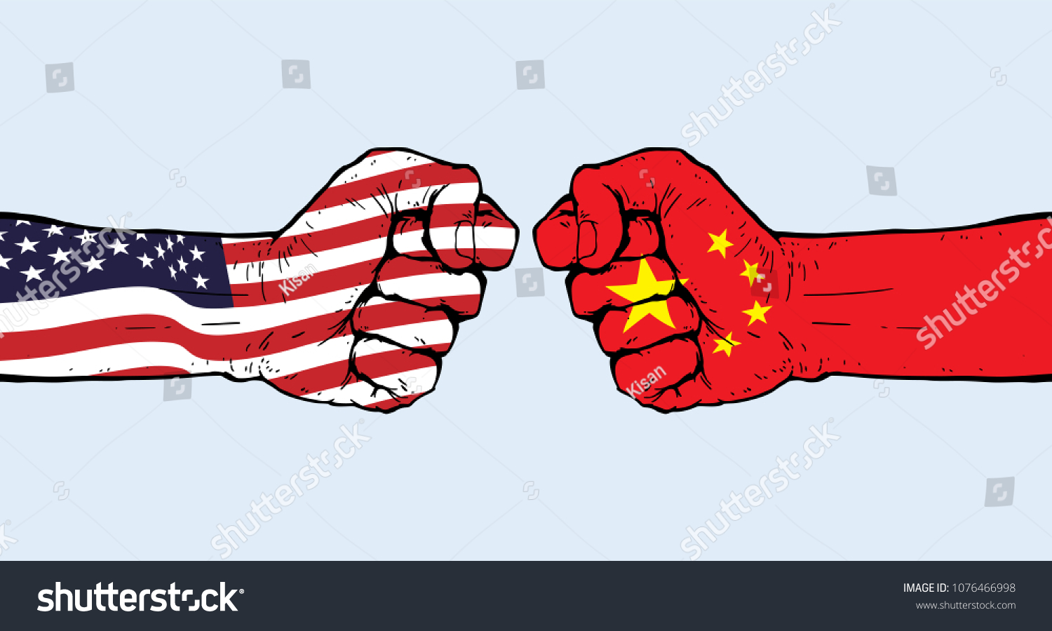 Conflict Between Usa China Illustration Vector Stock Vector Royalty Conflict Between Usa China Illustration Vector Stock Vector Royalty