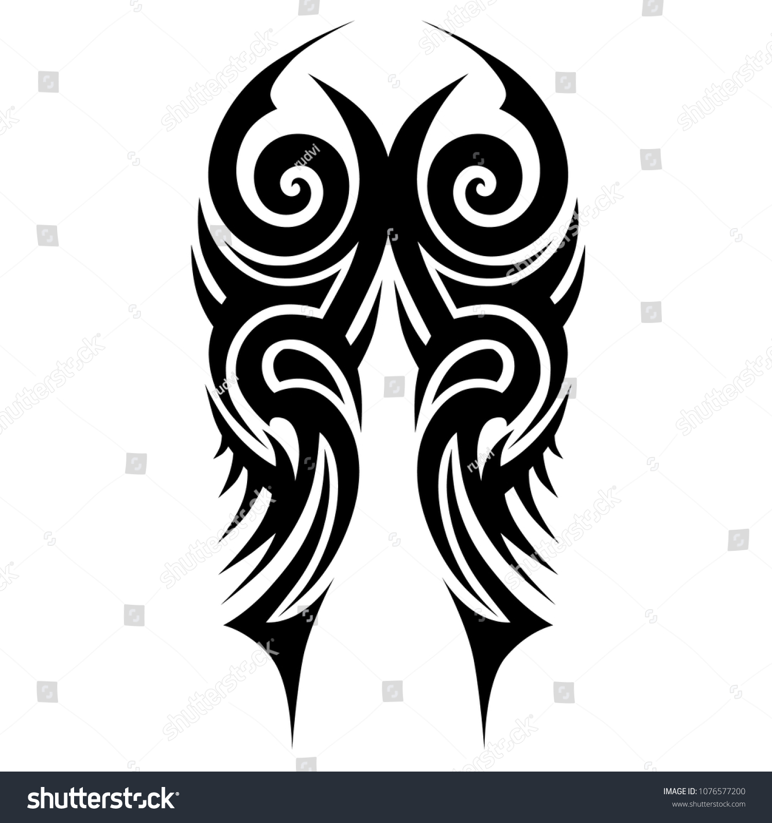 Tribal Pattern Tattoo Vector Art Design Stock Vector (Royalty Free ...