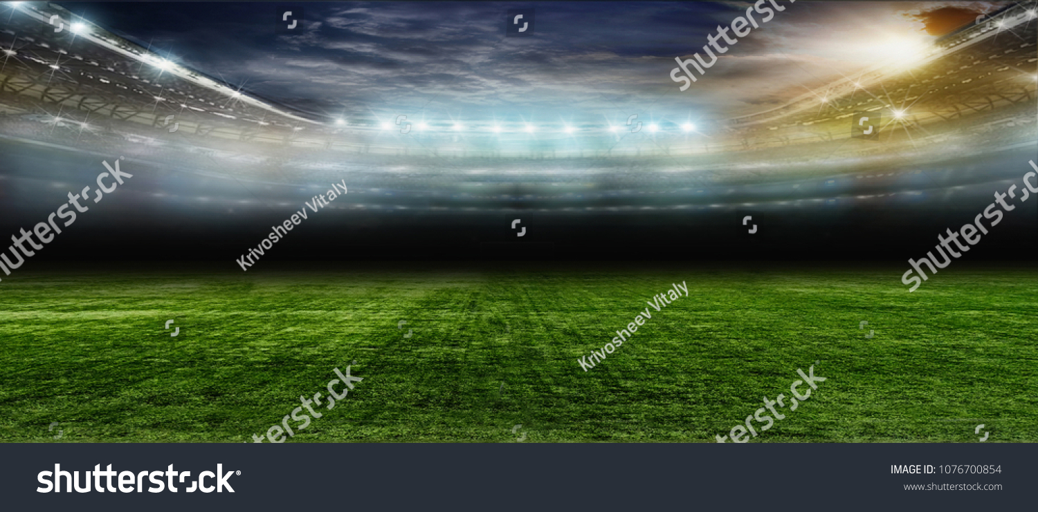 On Stadium Abstract Football Soccer Backgrounds Stock Photo 1076700854 ...