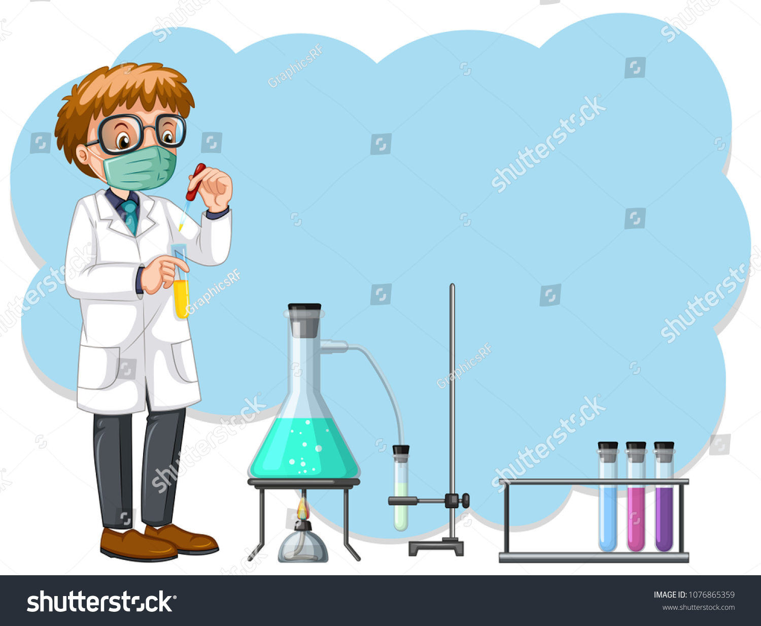 Scientist Experiment Lab Illustration Stock Vector (Royalty Free ...