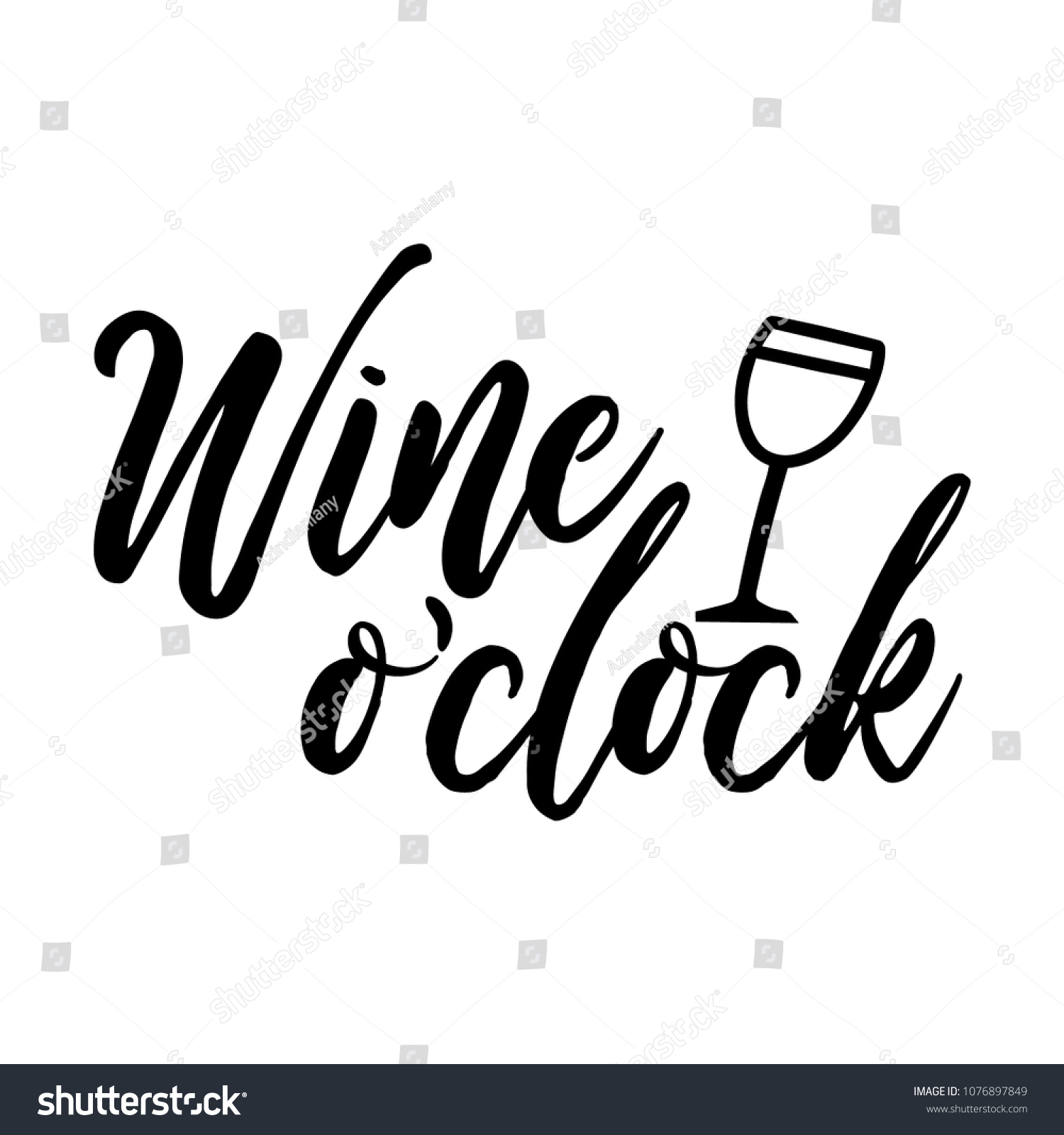 Wine Oclock Funny Quote Posters Social Stock Vector (Royalty Free ...