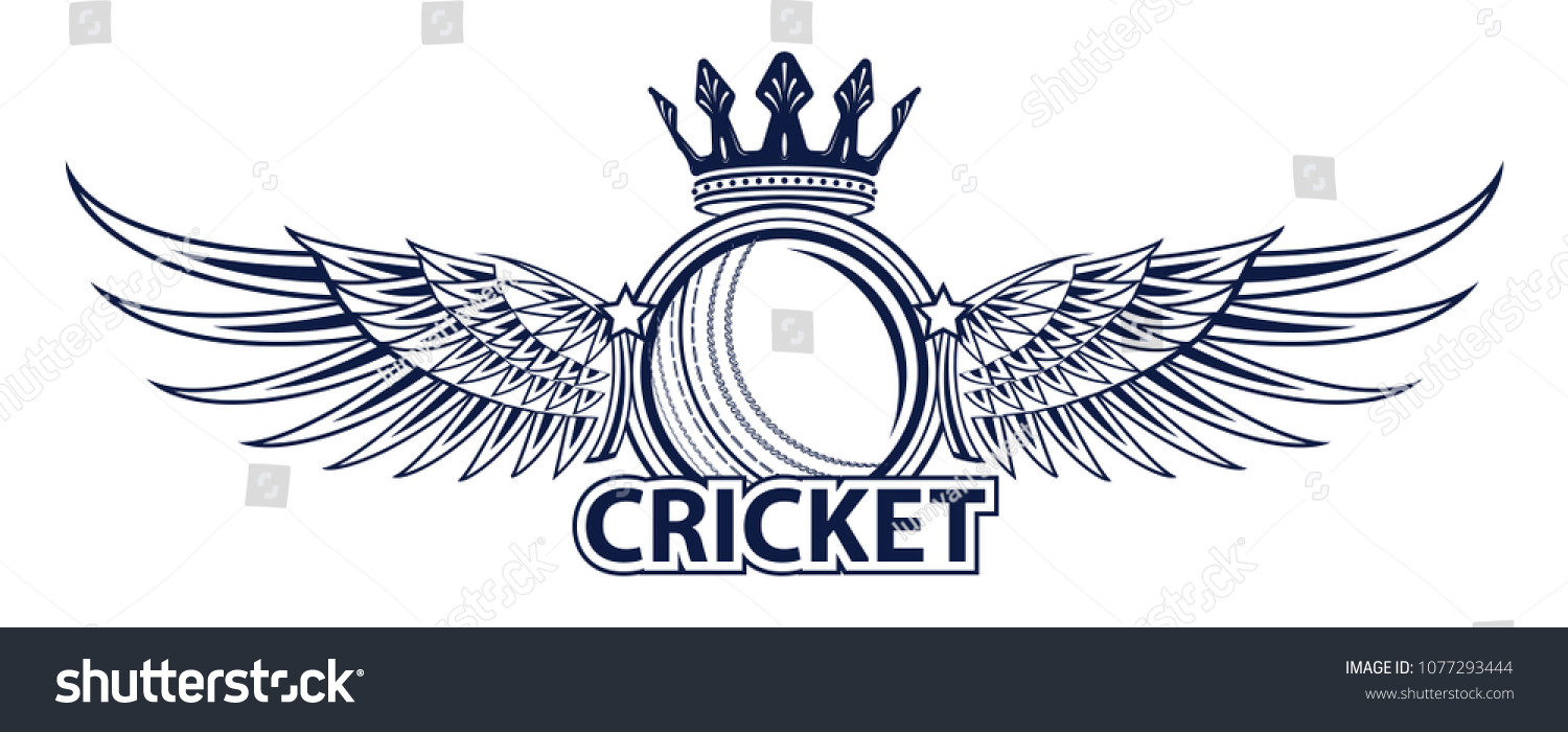 Vector Illustration Cricket Sport Logo Typography Stock Vector (Royalty ...