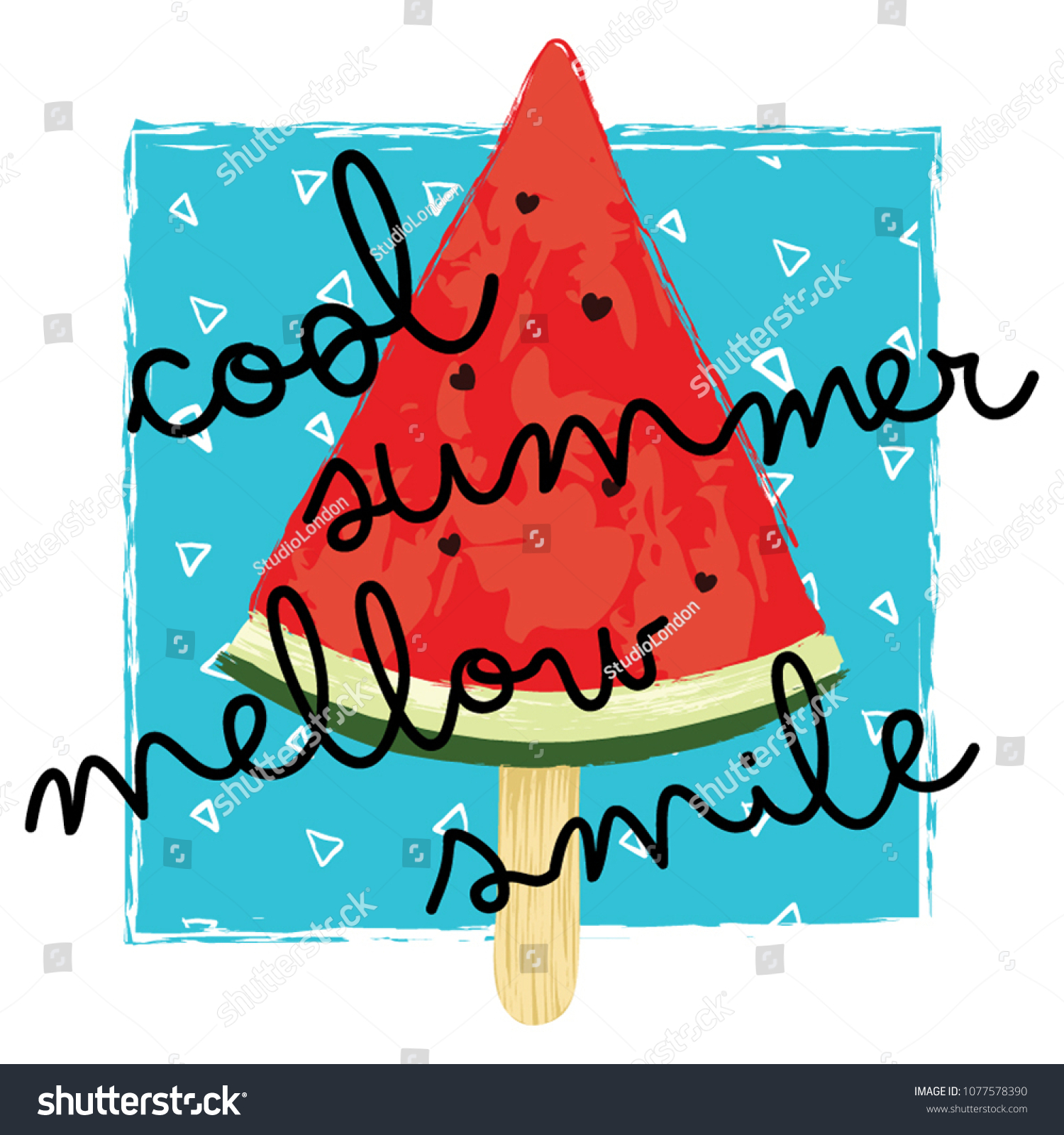 Cool Watermelon Illustration Vector Summer Graphic Stock Vector ...