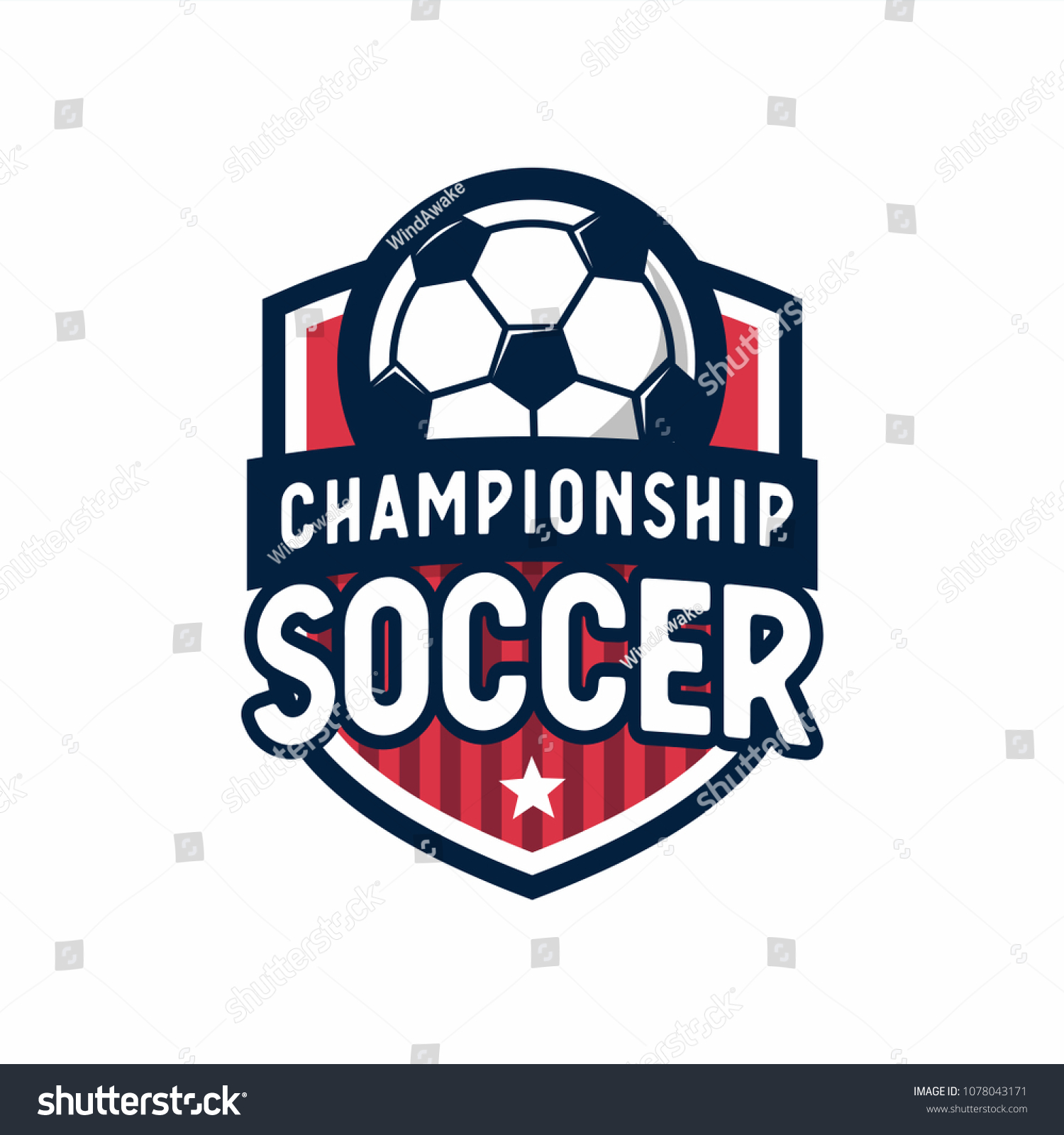 Soccer Football League Logo Design Elements Stock Vector (Royalty Free ...