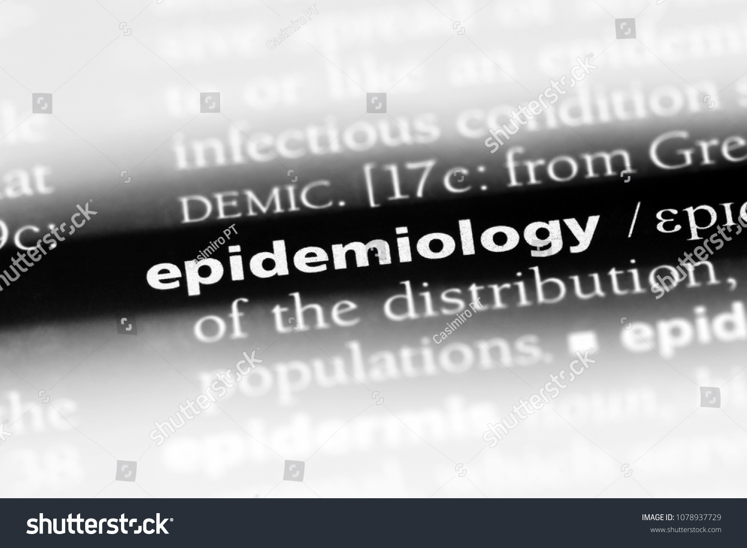 Epidemiology Word Dictionary Epidemiology Concept Stock Photo ...