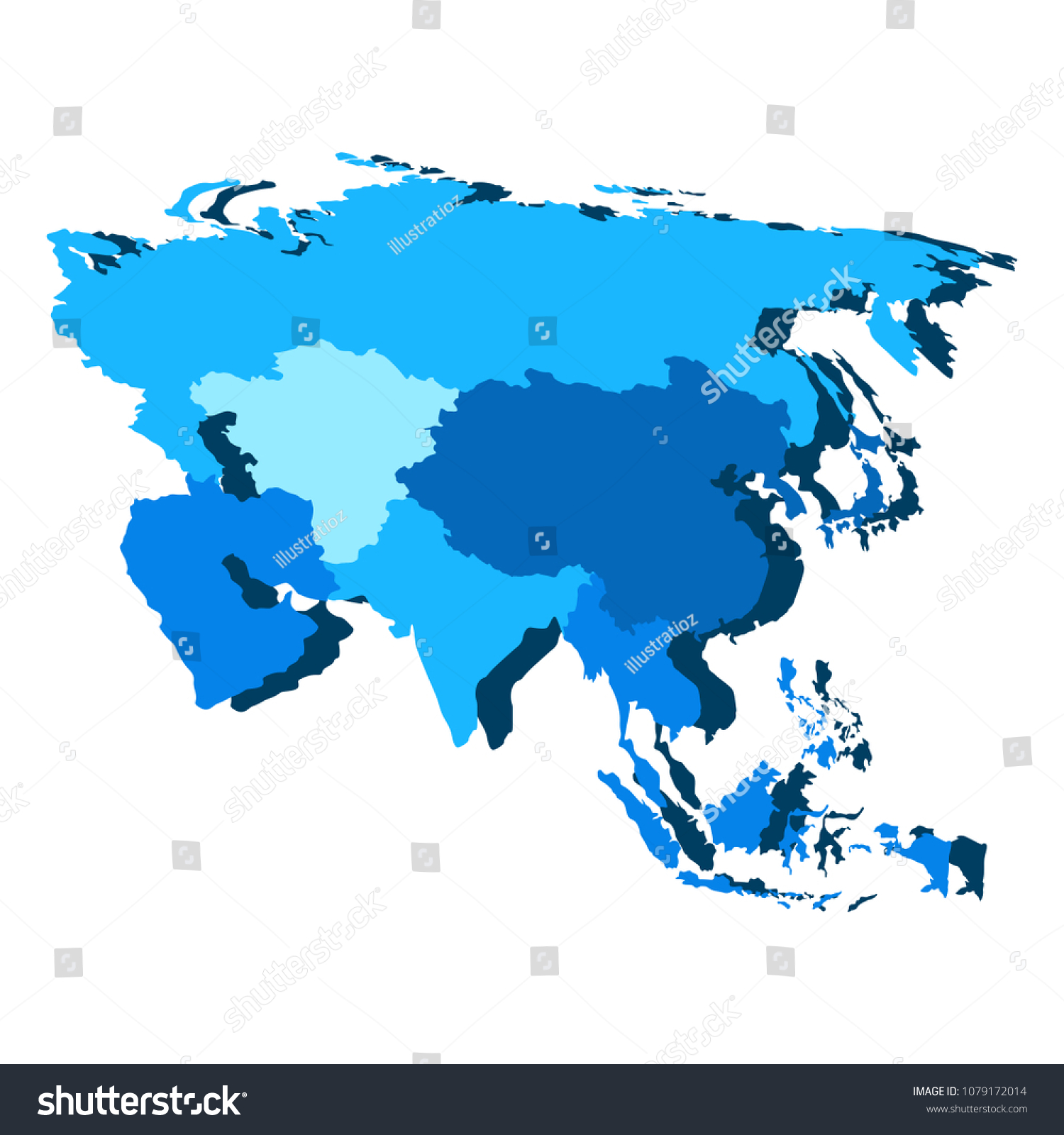 Political Map Asia Stock Vector Royalty Free 1079172014 Shutterstock 4292