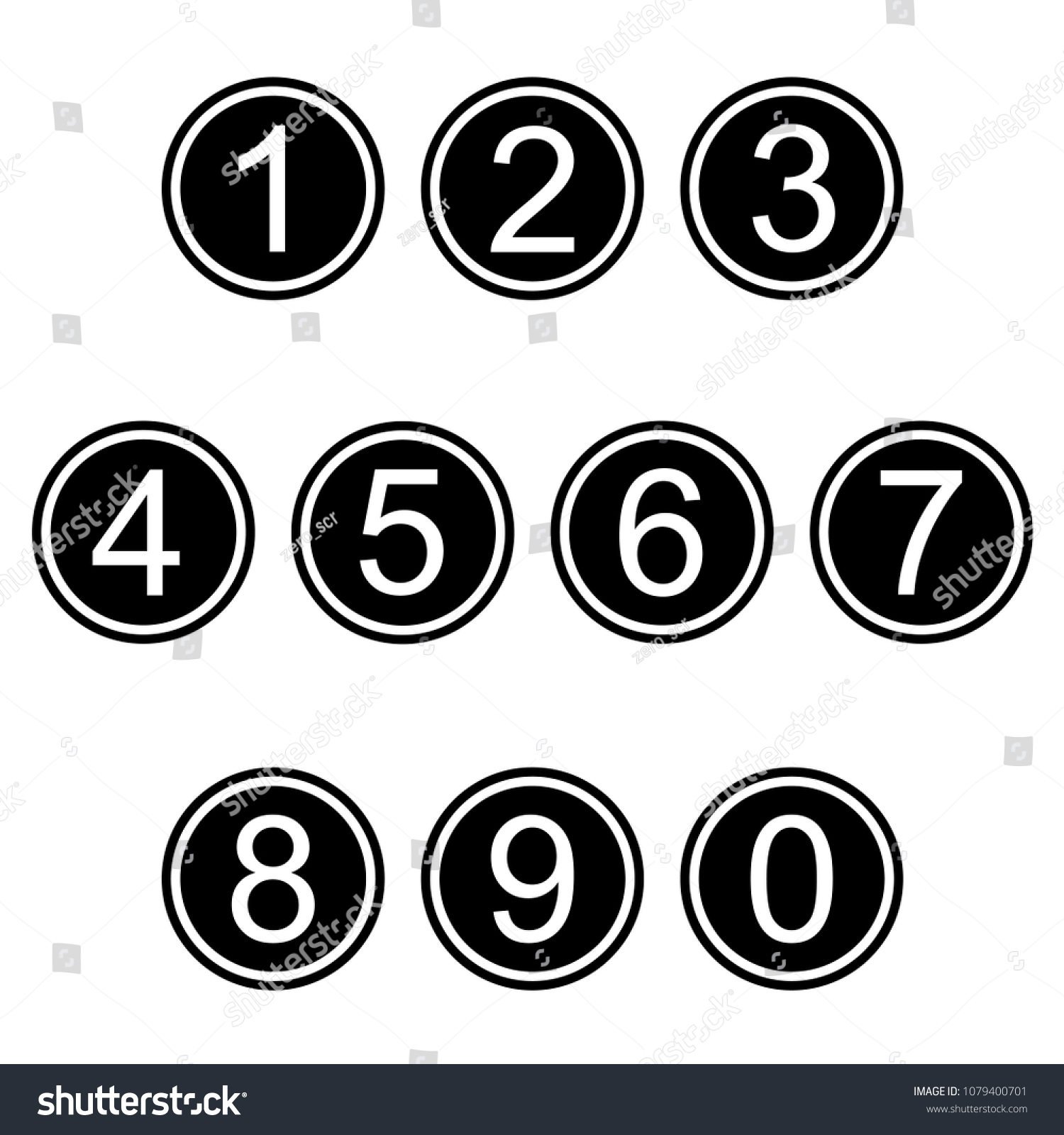 Символы цифры в кружочке