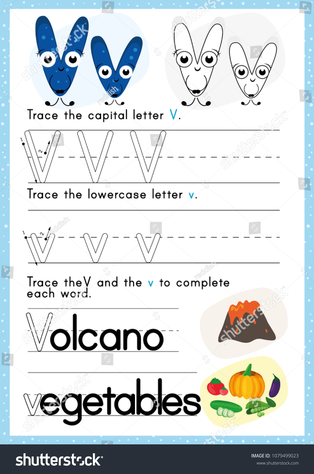 Alphabet Tracing Worksheet Alphabet Activity Pre Stock Vector (Royalty ...