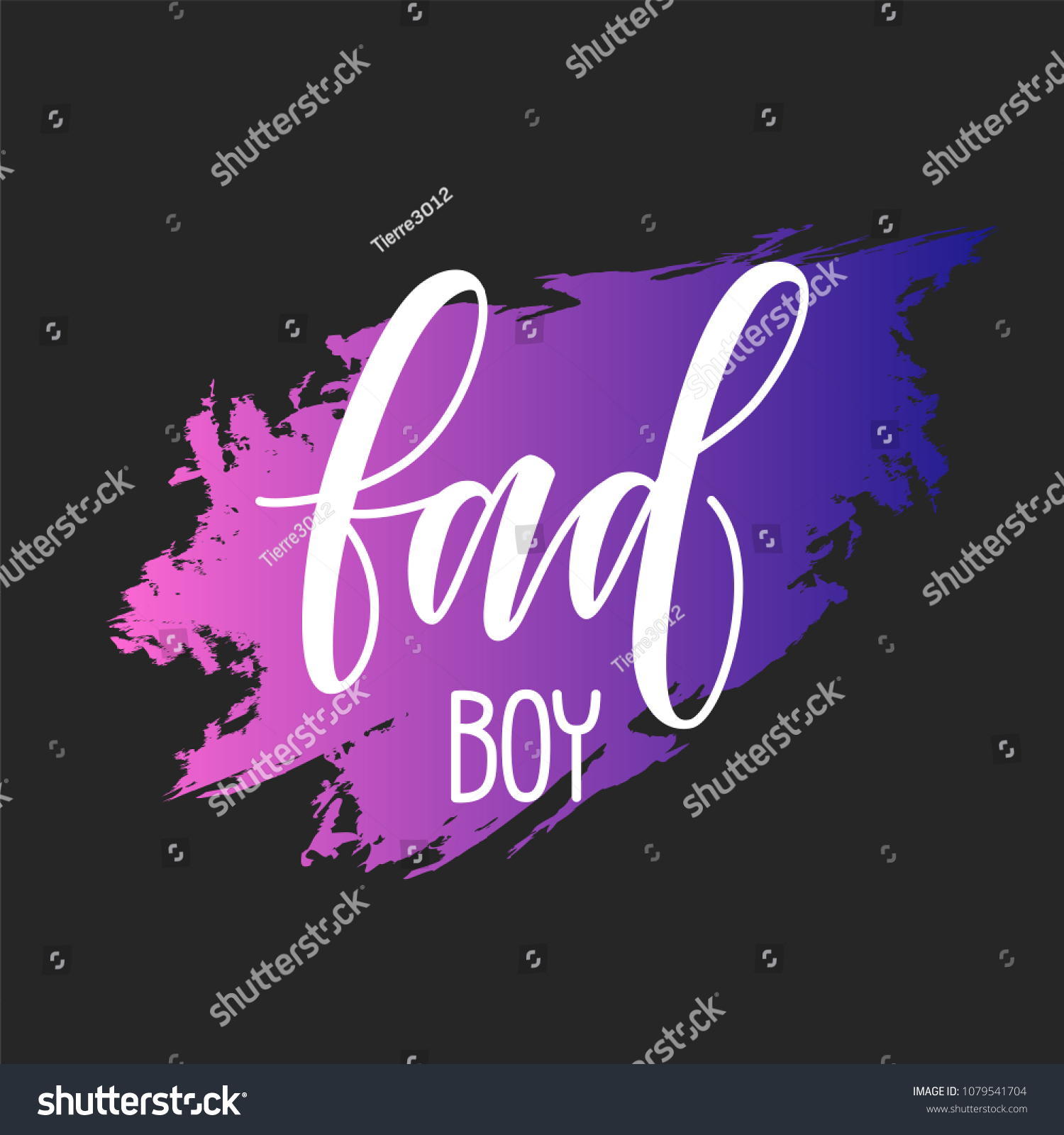 Bad Boy Slogan Fashion Calligraphy Vector Stock Vector (Royalty Free