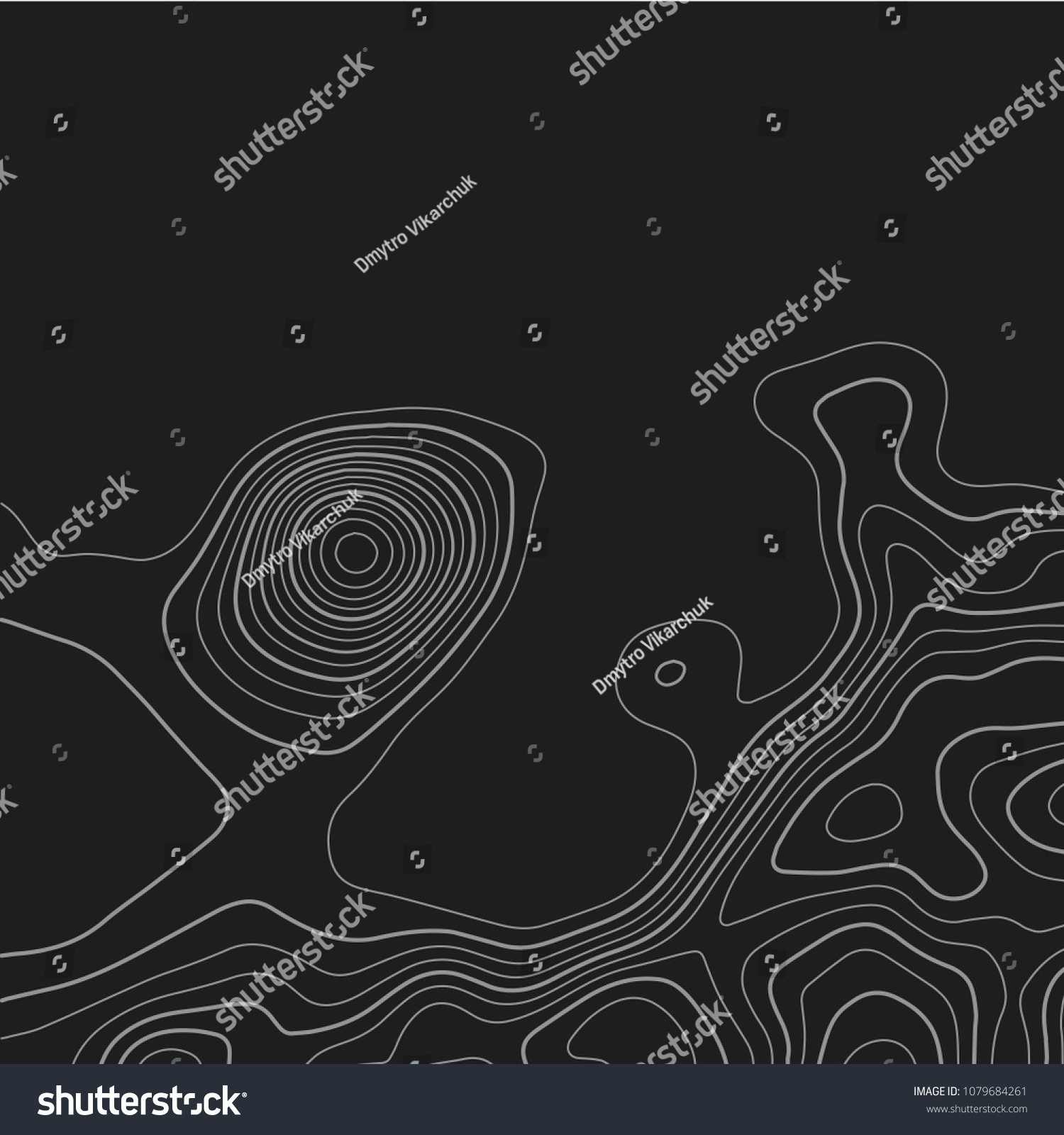 Topographic Map Topographical Background Linear Graphics Stock Vector ...