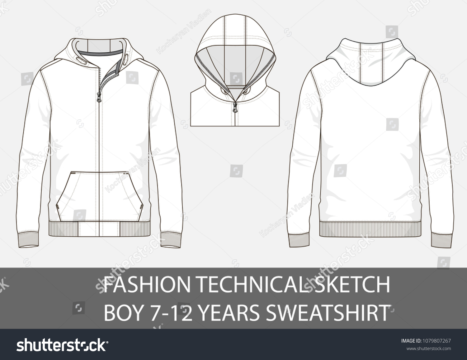 Fashion Technical Sketch Boy 712 Years Stock Vector (Royalty Free ...