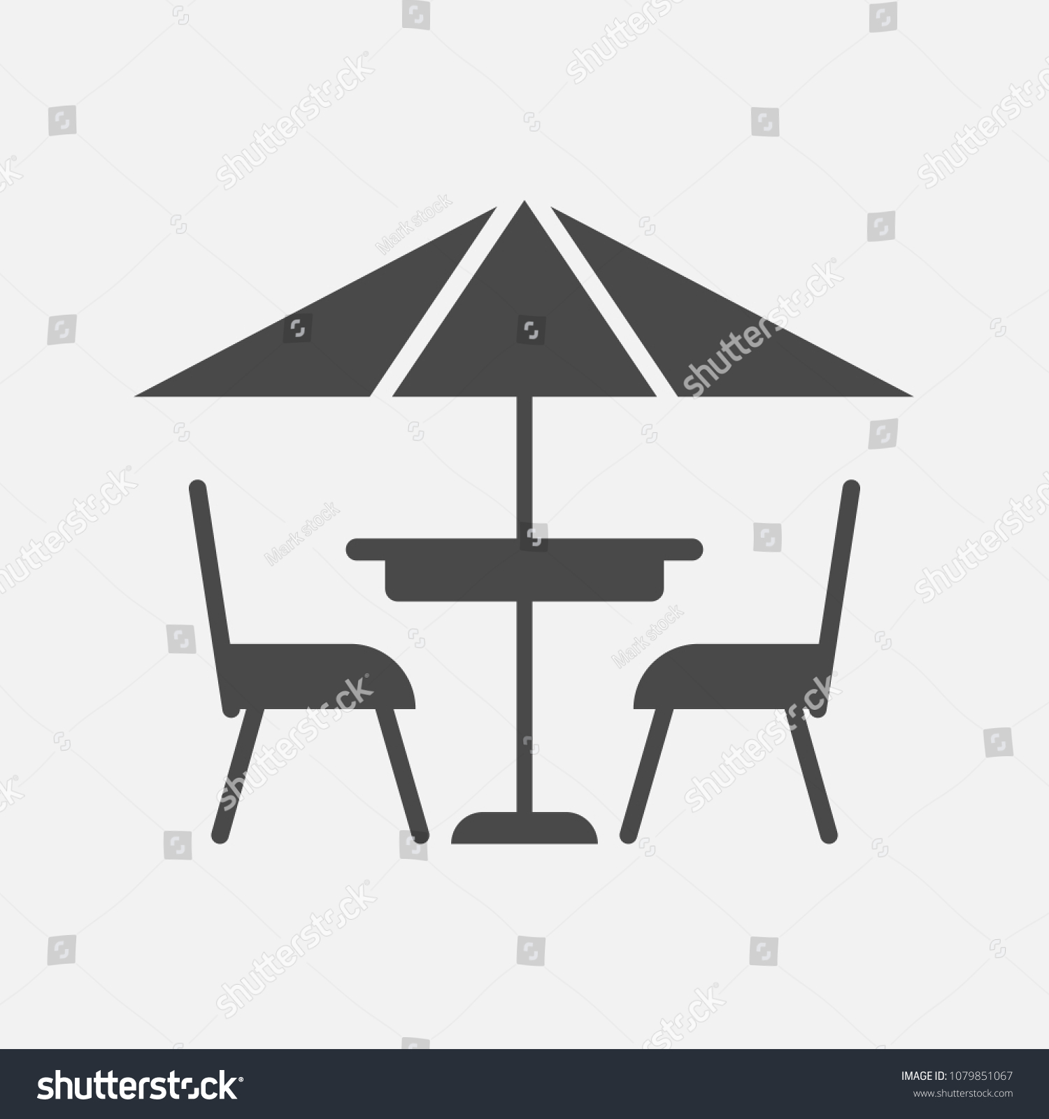 Terrace Cafe Vector Icon Stock Vector (Royalty Free) 1079851067 ...