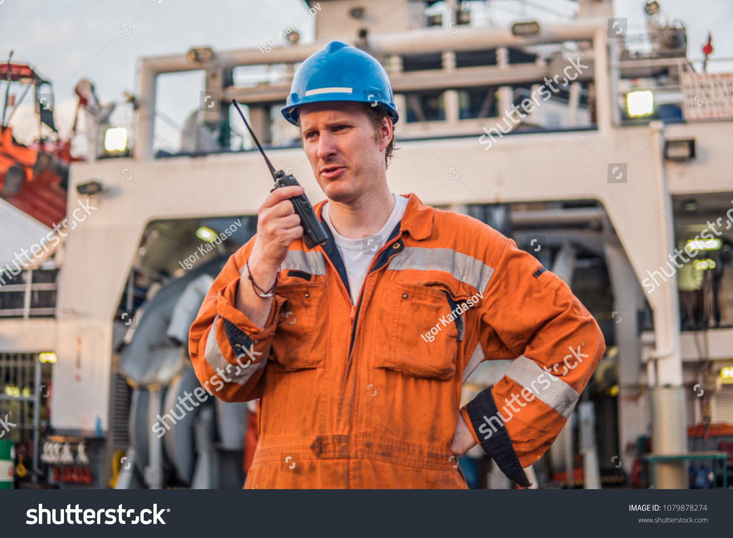 Marine Deck Officer Chief Mate On Stock Photo 1079878274 | Shutterstock