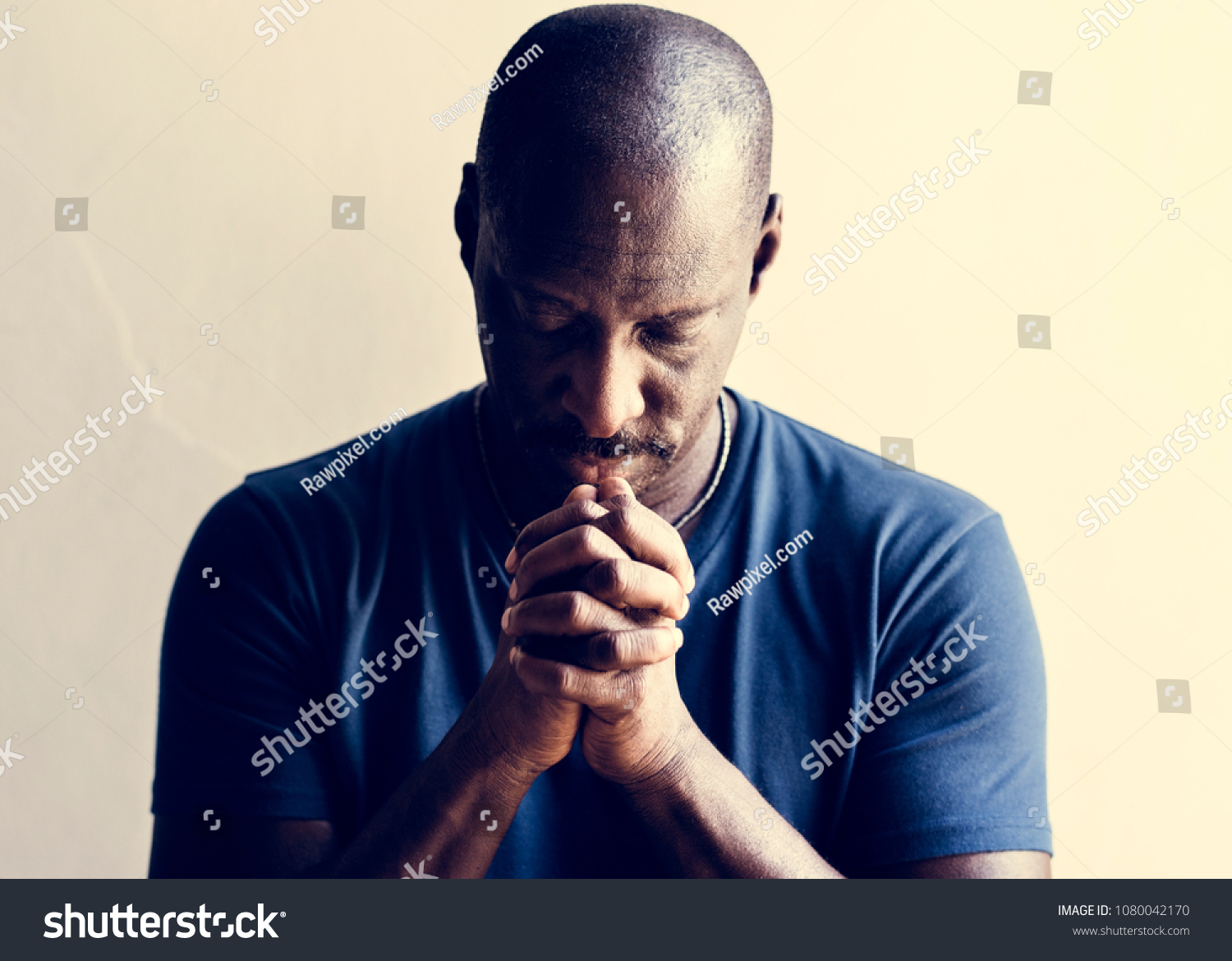 African Man Prayer Faith Christianity Religion Stock Photo 1080042170 ...