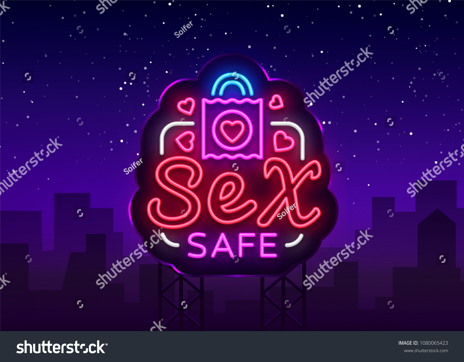 Safe Sex Design Template Safe Sex Stock Vector Royalty Free 1080065423 Shutterstock 7291