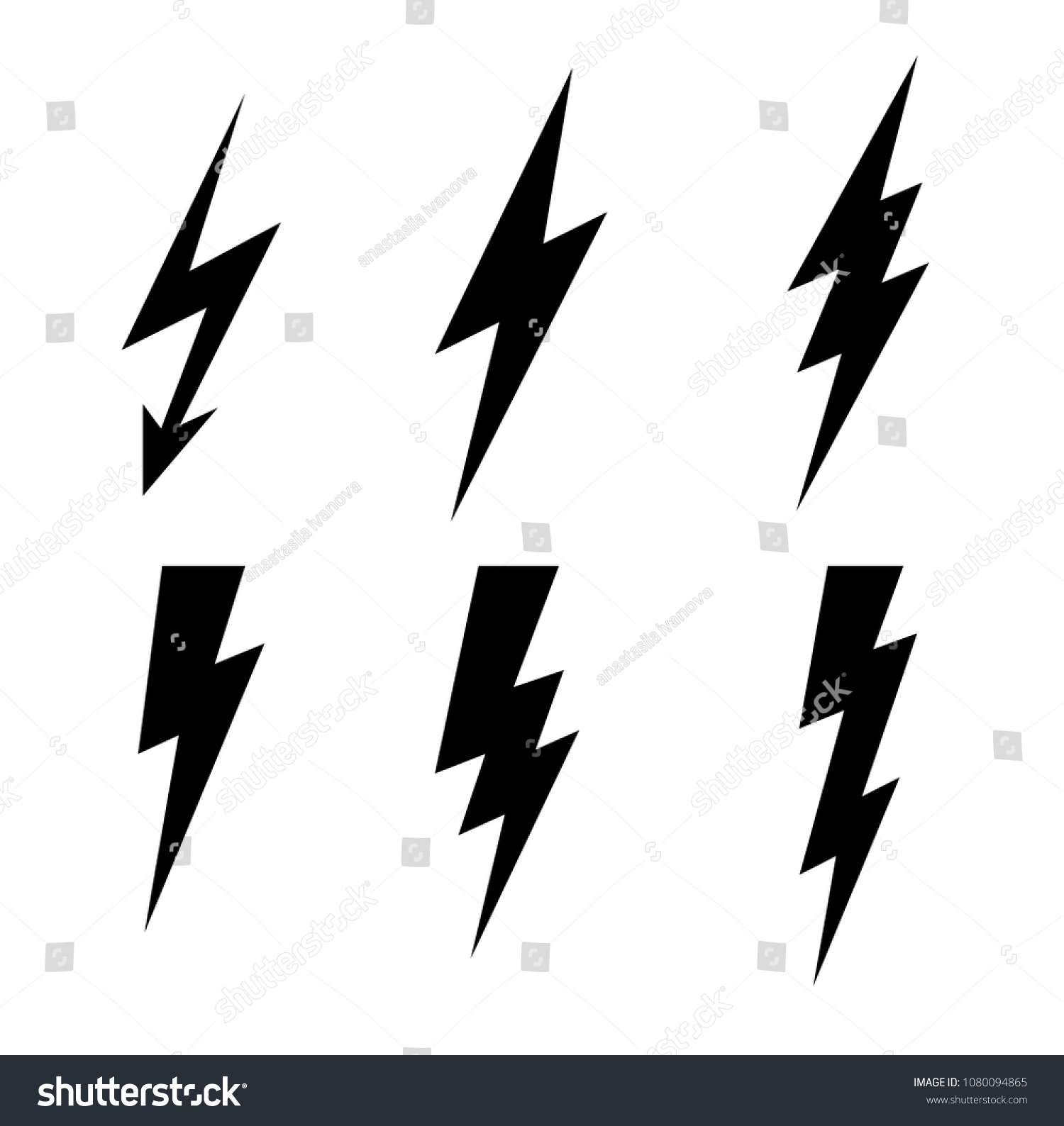 Lightning Thunderbolt Icon Vectorflash Symbol Illustrationlighting ...