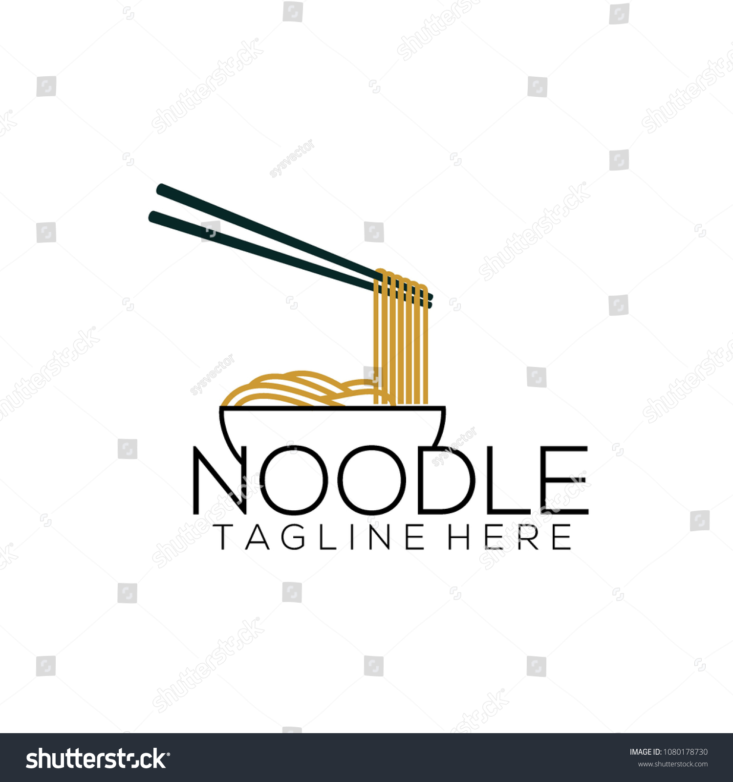 Noodle Logo Design Stock Vector Royalty Free 1080178730 Shutterstock